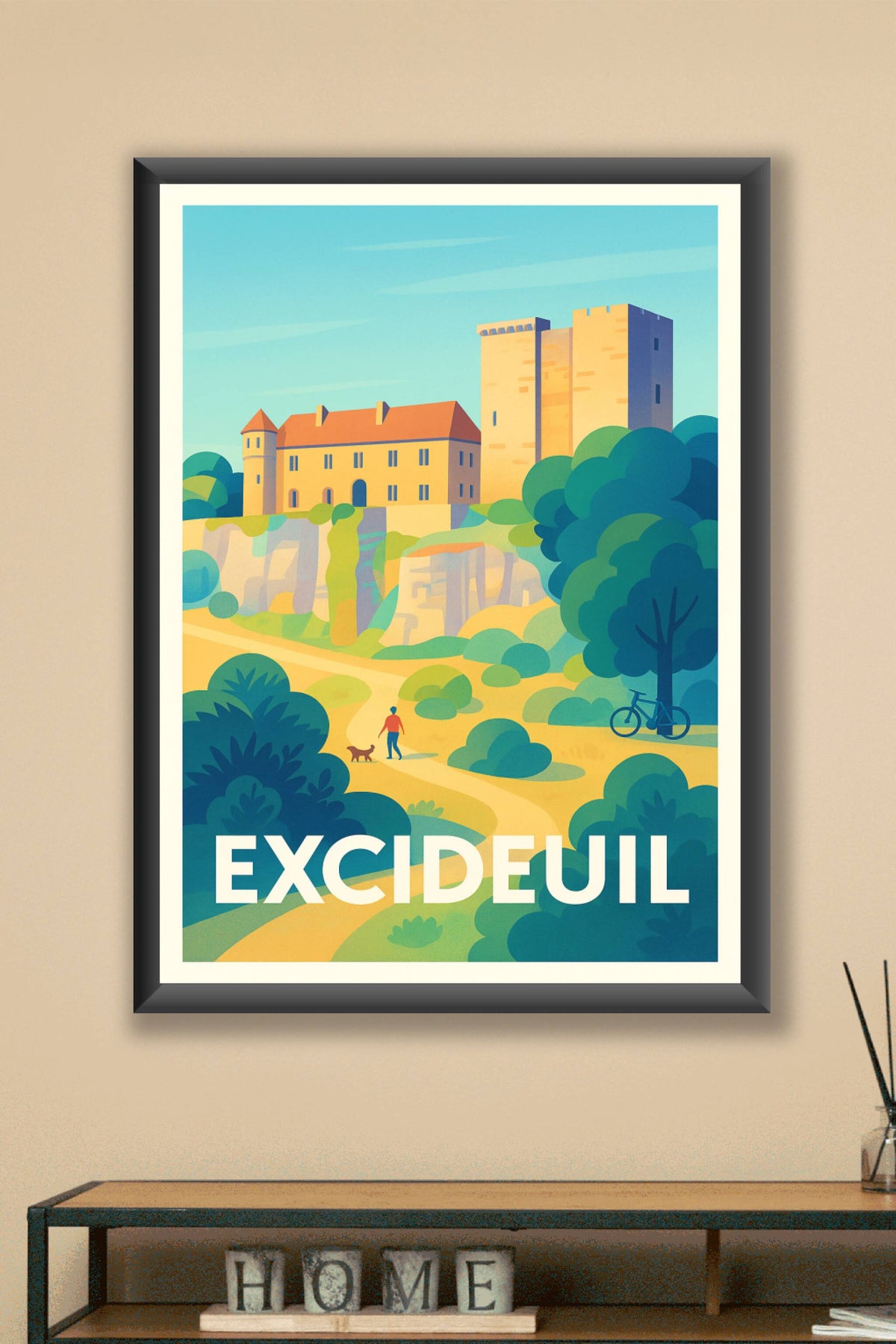Affiche Excideuil — Évasion au cœur du Périgord · poster d'art de Excideuil