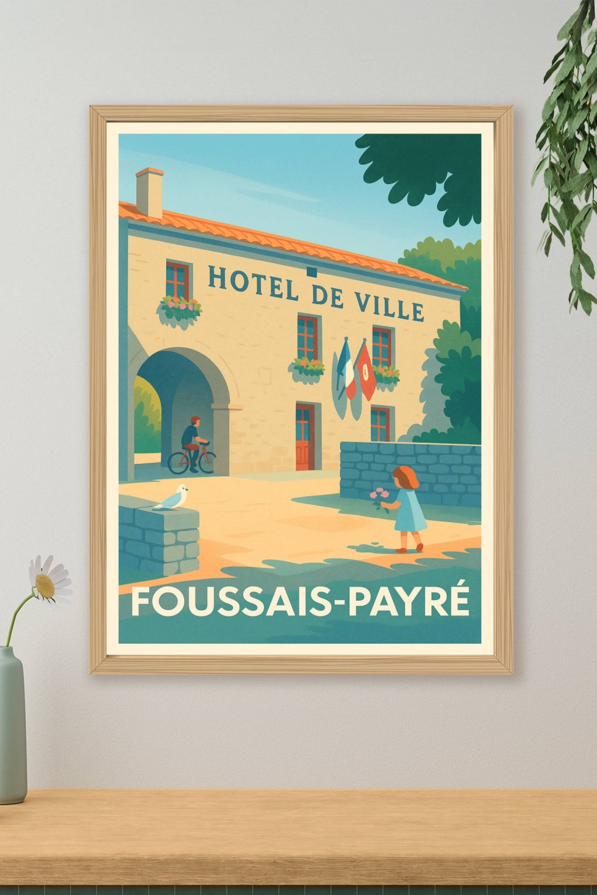 Affiche Foussais-Payré — Charme tranquille au cœur du village · poster d'art de Foussais-Payré