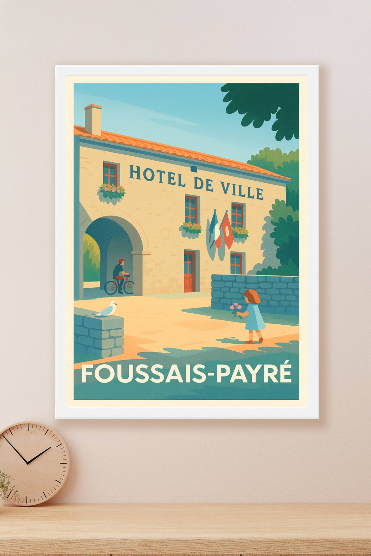 Affiche Foussais-Payré — Charme tranquille au cœur du village · poster d'art de Foussais-Payré