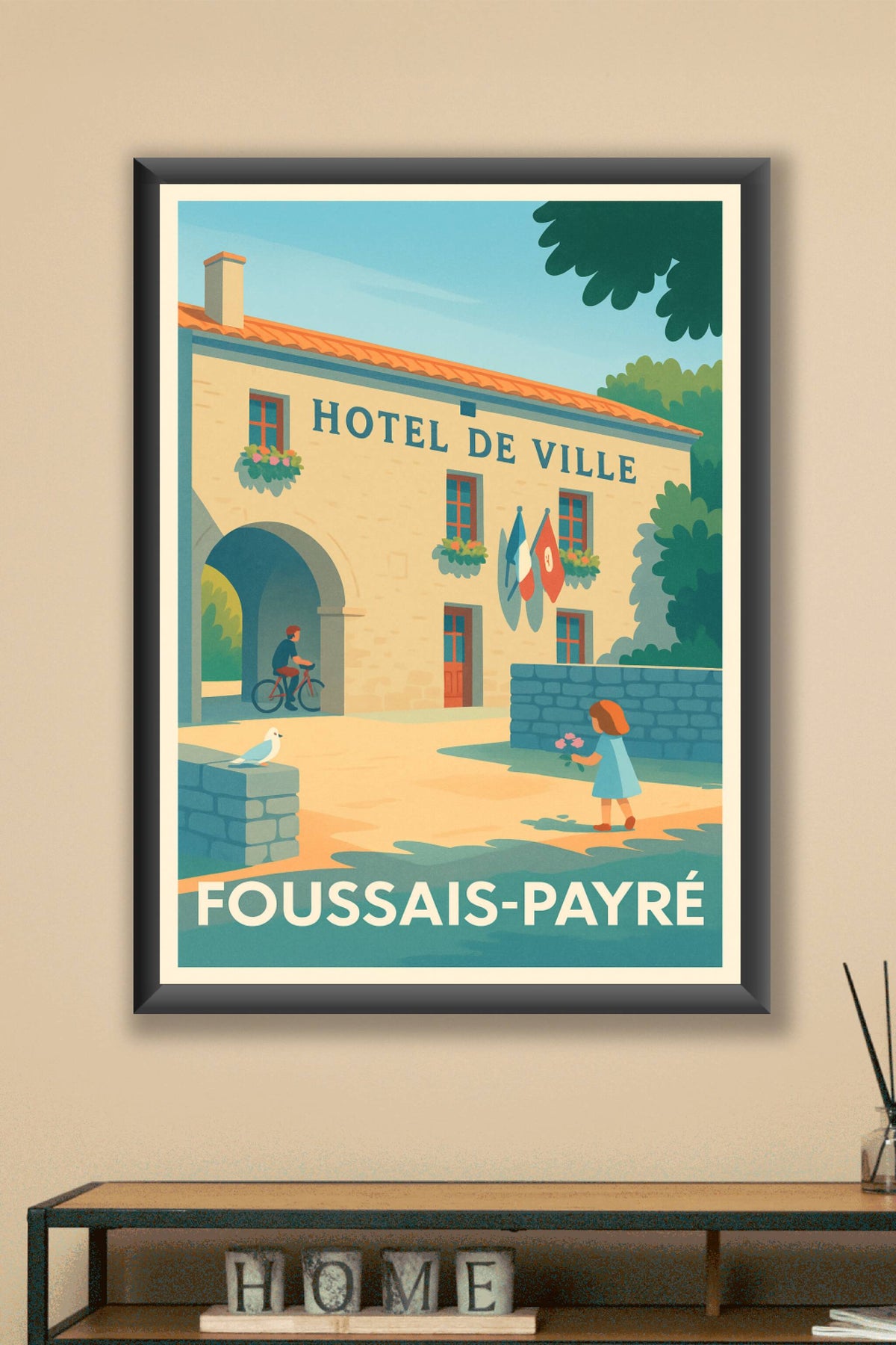 Affiche Foussais-Payré — Charme tranquille au cœur du village · poster d'art de Foussais-Payré