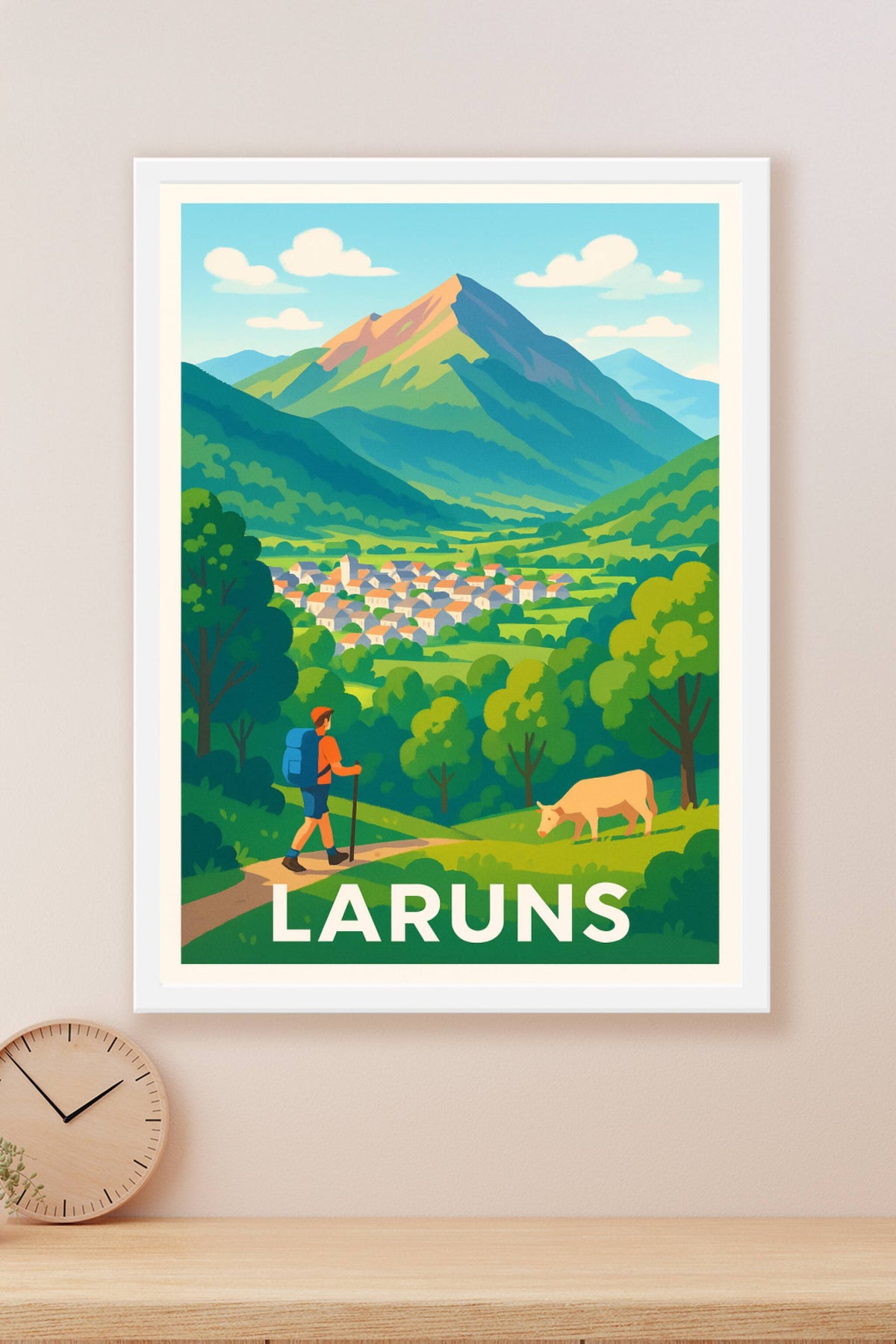 Affiche Laruns — Escapade nature au pied des Pyrénées · poster d'art de Laruns