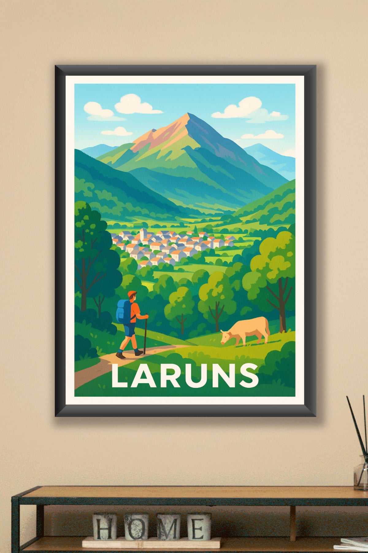 Affiche Laruns — Escapade nature au pied des Pyrénées · poster d'art de Laruns