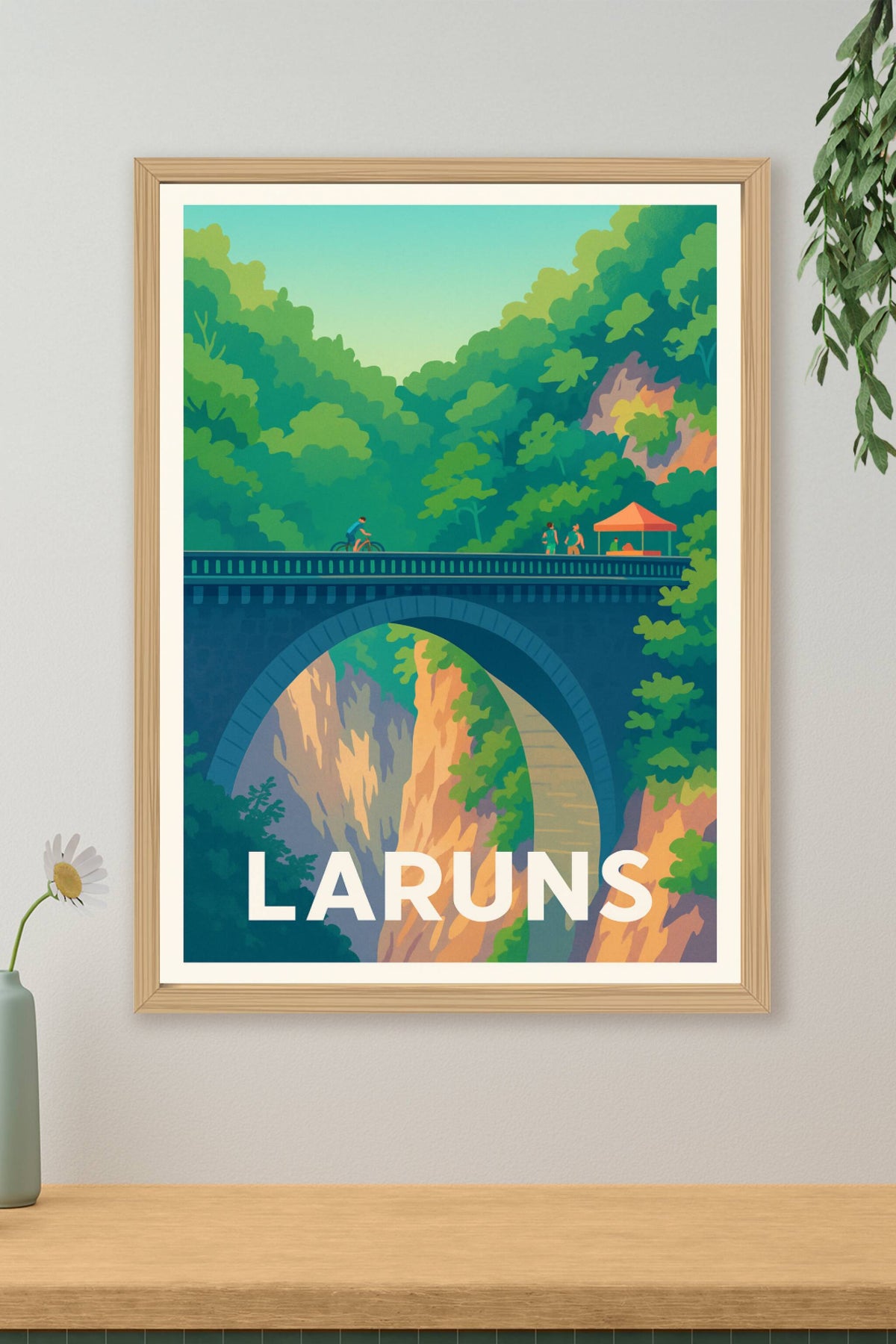 Affiche Laruns — Évasion nature au cœur des Pyrénées · poster d'art de Laruns