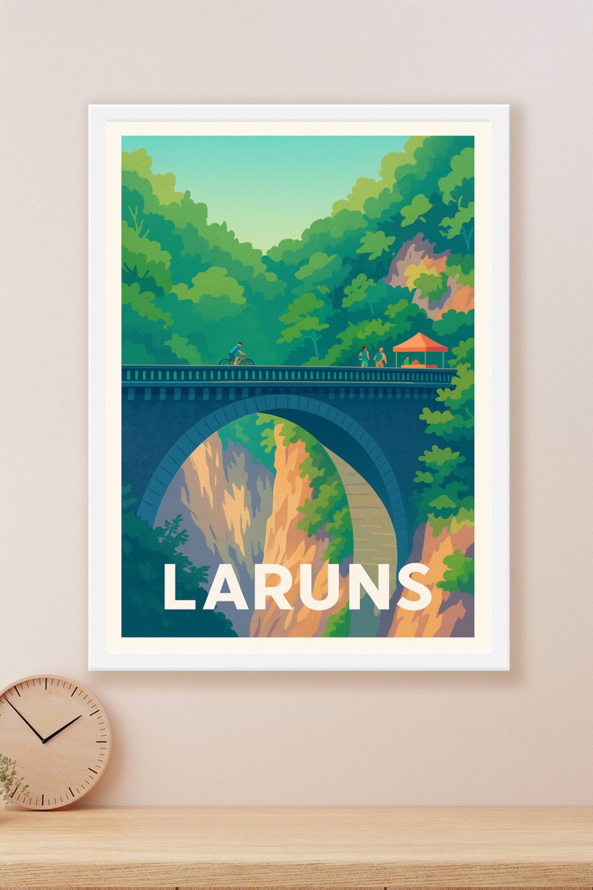 Affiche Laruns — Évasion nature au cœur des Pyrénées · poster d'art de Laruns