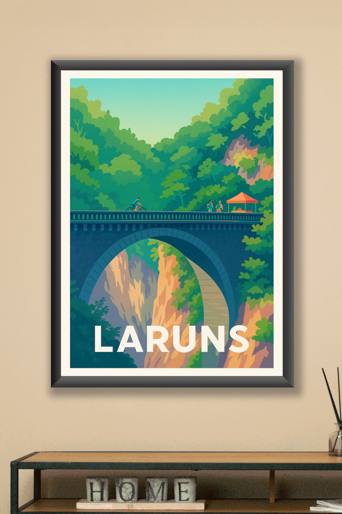 Affiche Laruns — Évasion nature au cœur des Pyrénées · poster d'art de Laruns