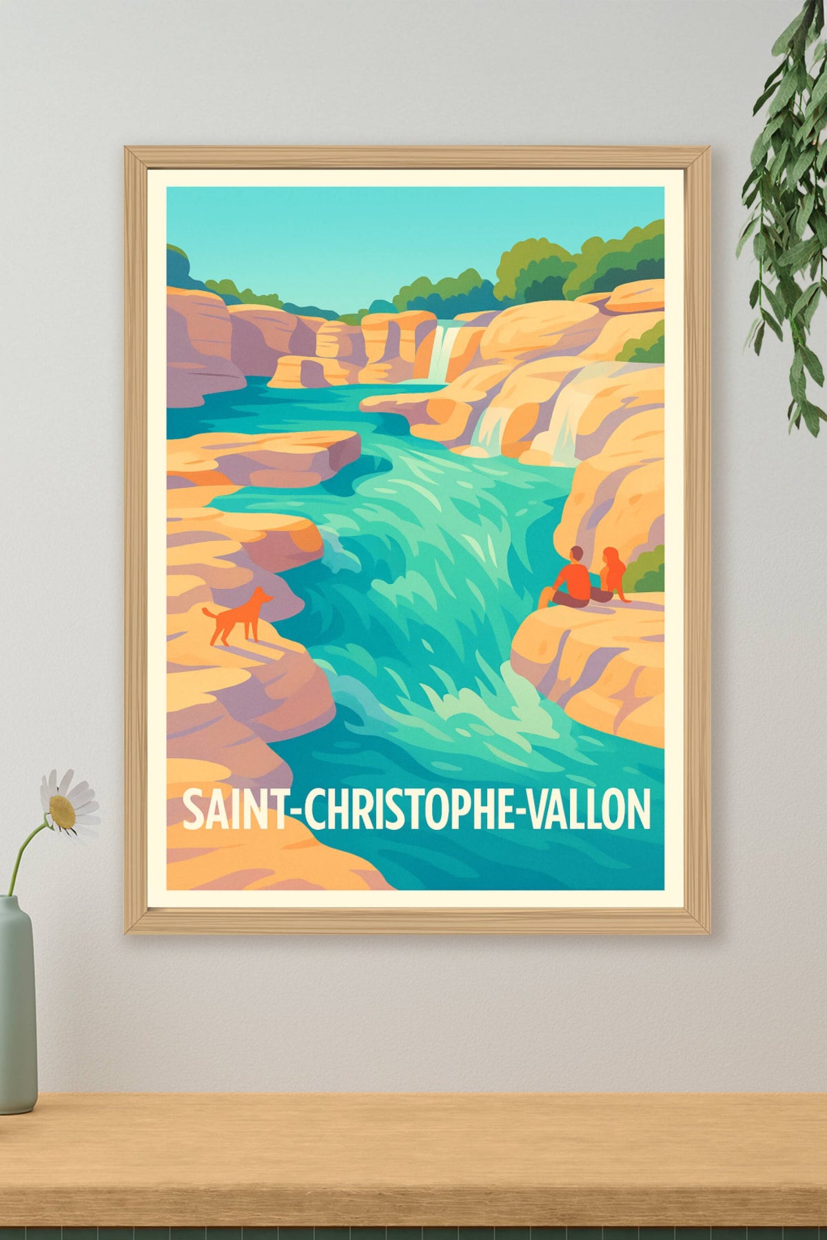 Affiche Saint-Christophe-Vallon — Évasion au cœur des gorges sauvages · poster d'art de Saint-Christophe-Vallon