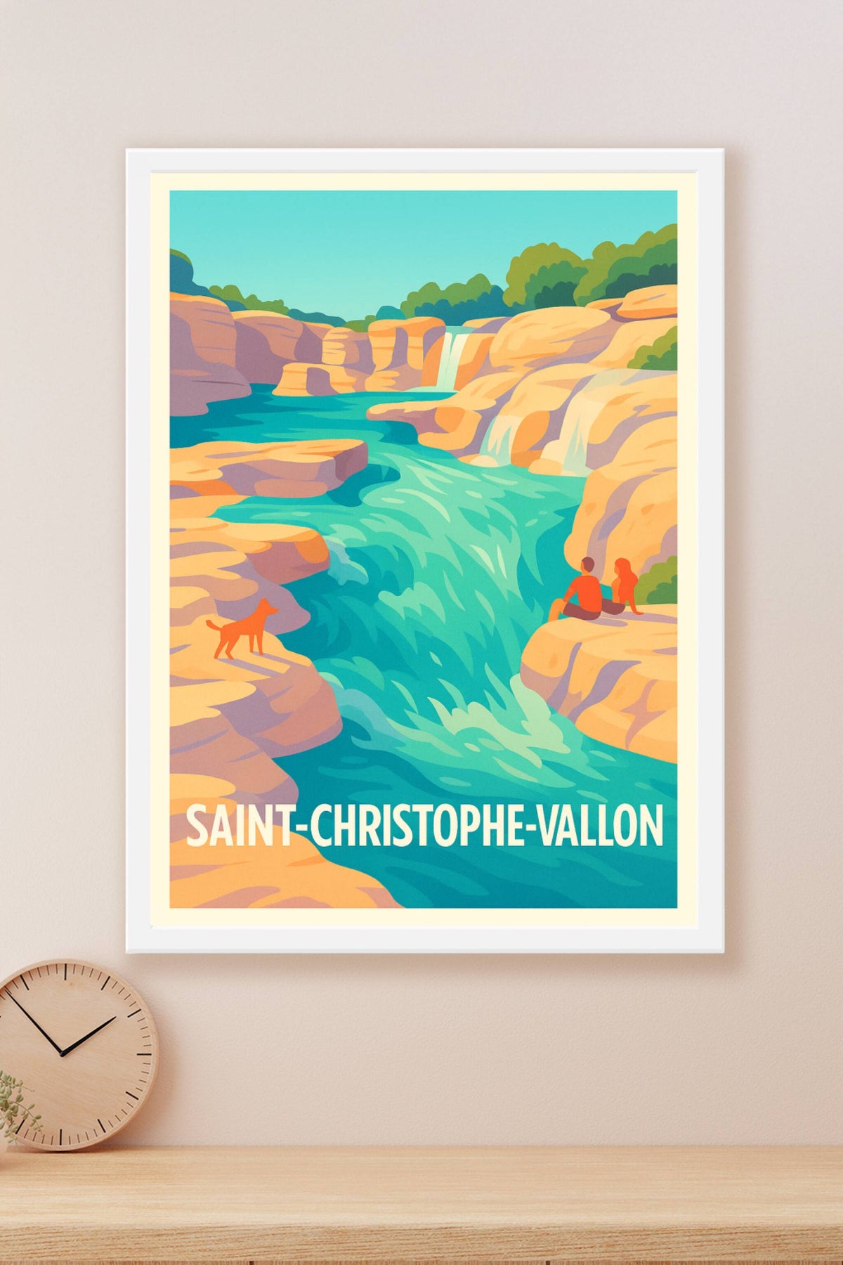 Affiche Saint-Christophe-Vallon — Évasion au cœur des gorges sauvages · poster d'art de Saint-Christophe-Vallon