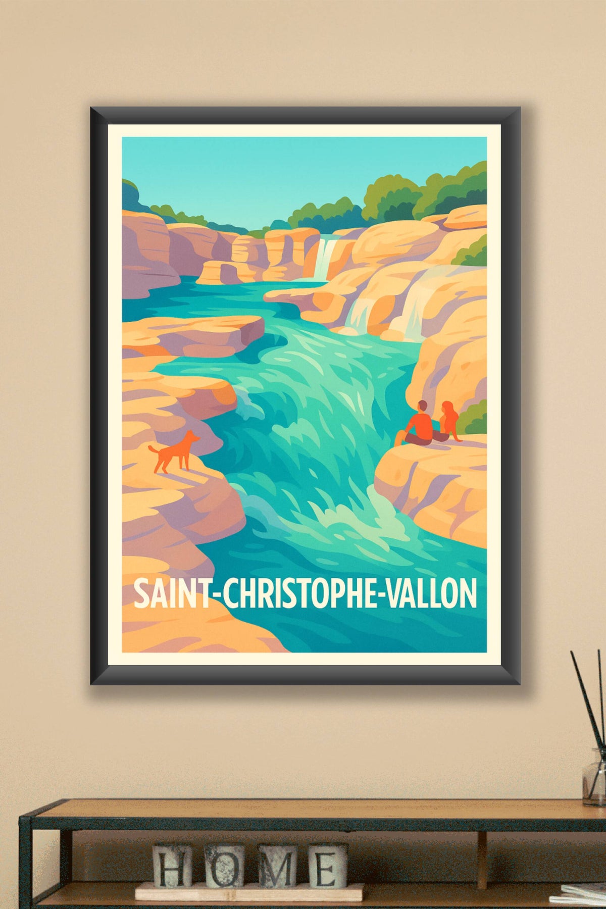 Affiche Saint-Christophe-Vallon — Évasion au cœur des gorges sauvages · poster d'art de Saint-Christophe-Vallon