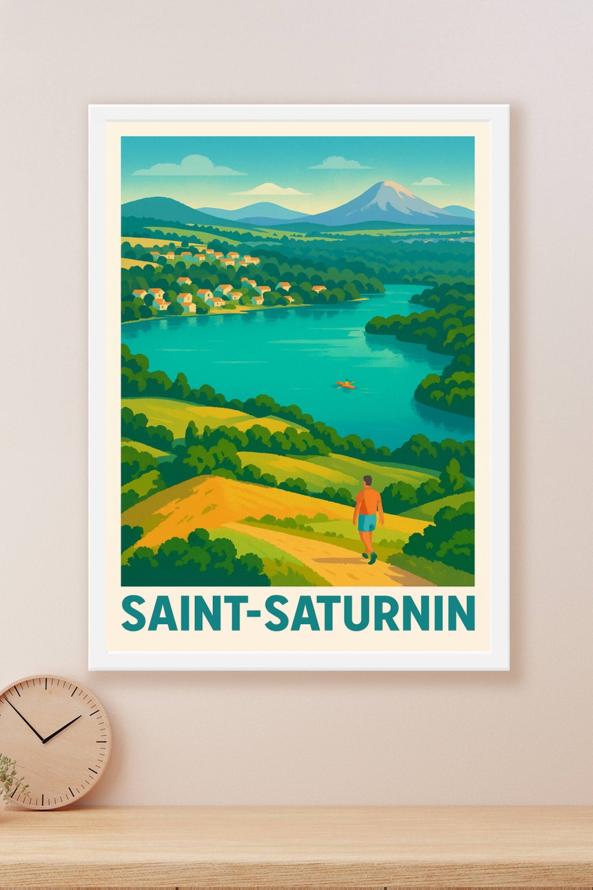 Affiche Saint-Saturnin — Évasion Naturelle au Cœur des Paysages Volcaniques · poster d'art de Saint-Saturnin