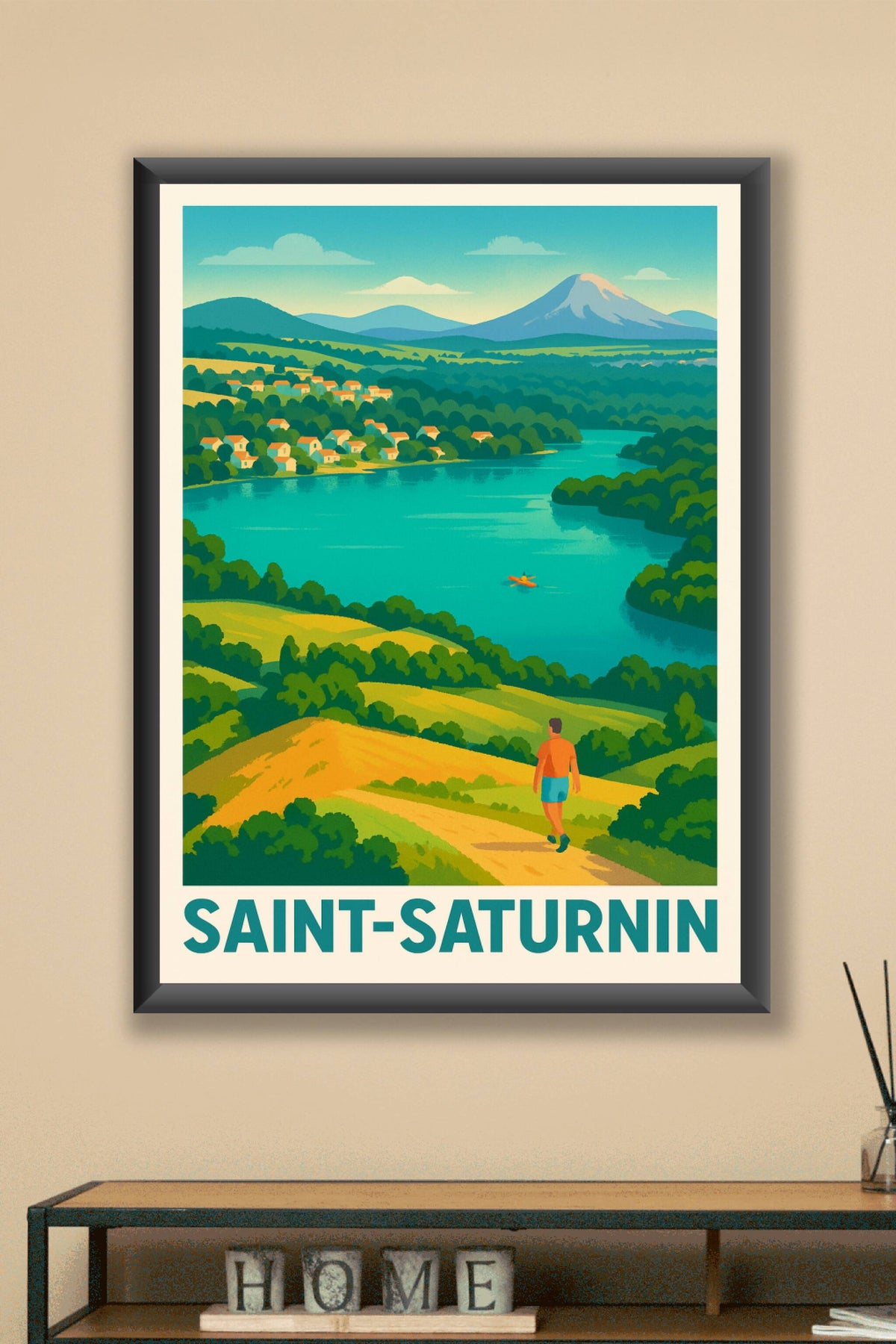 Affiche Saint-Saturnin — Évasion Naturelle au Cœur des Paysages Volcaniques · poster d'art de Saint-Saturnin