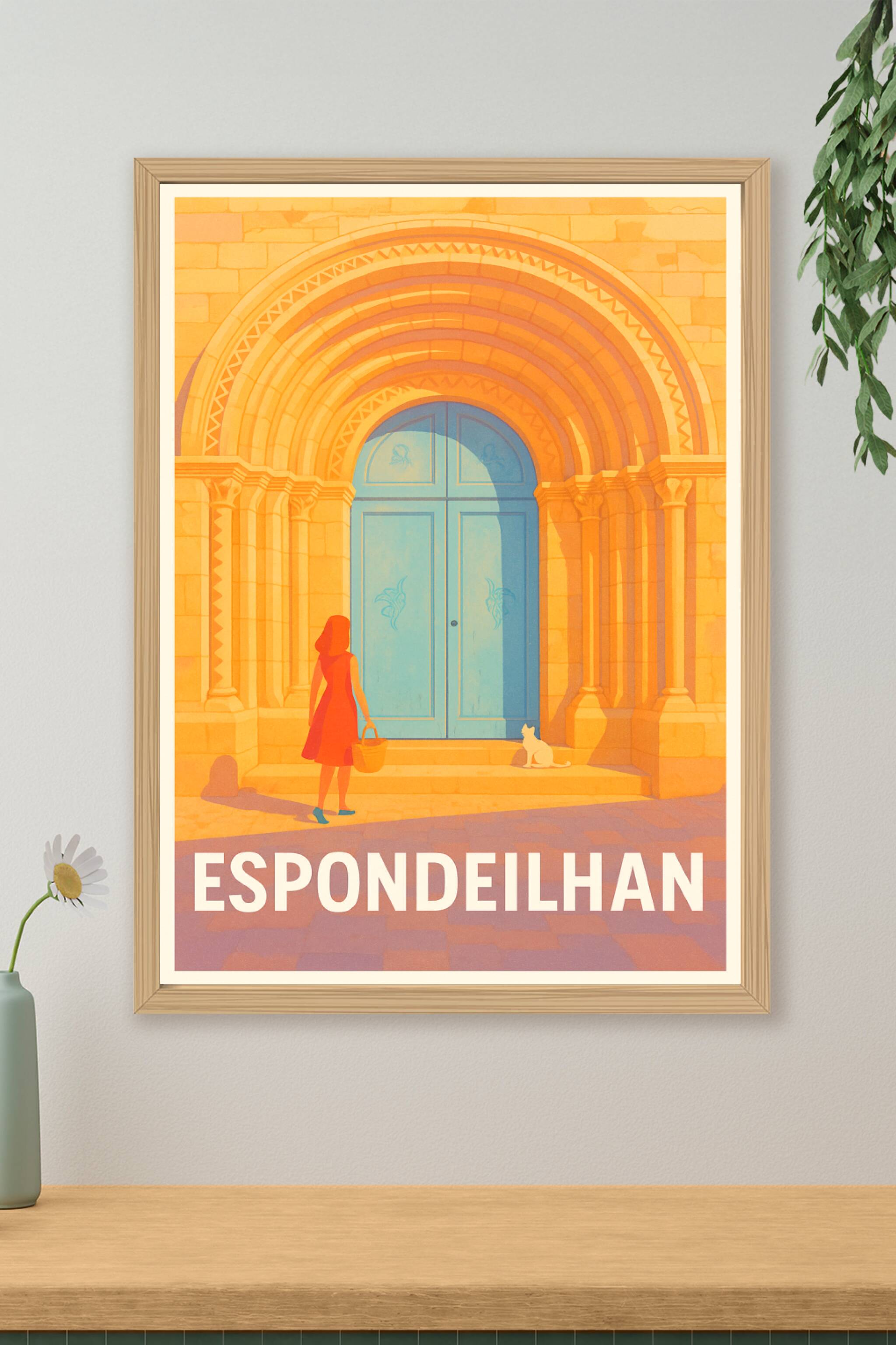 Affiche de Espondeilhan - L'accueil chaleureux de la porte bleue