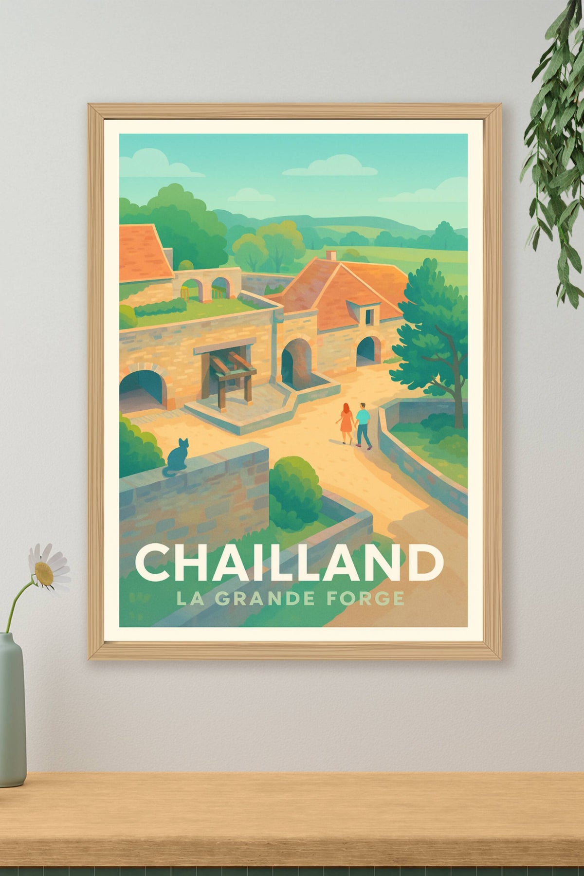Affiche Chailland — Charme et Patrimoine de La Grande Forge · poster d'art de Chailland
