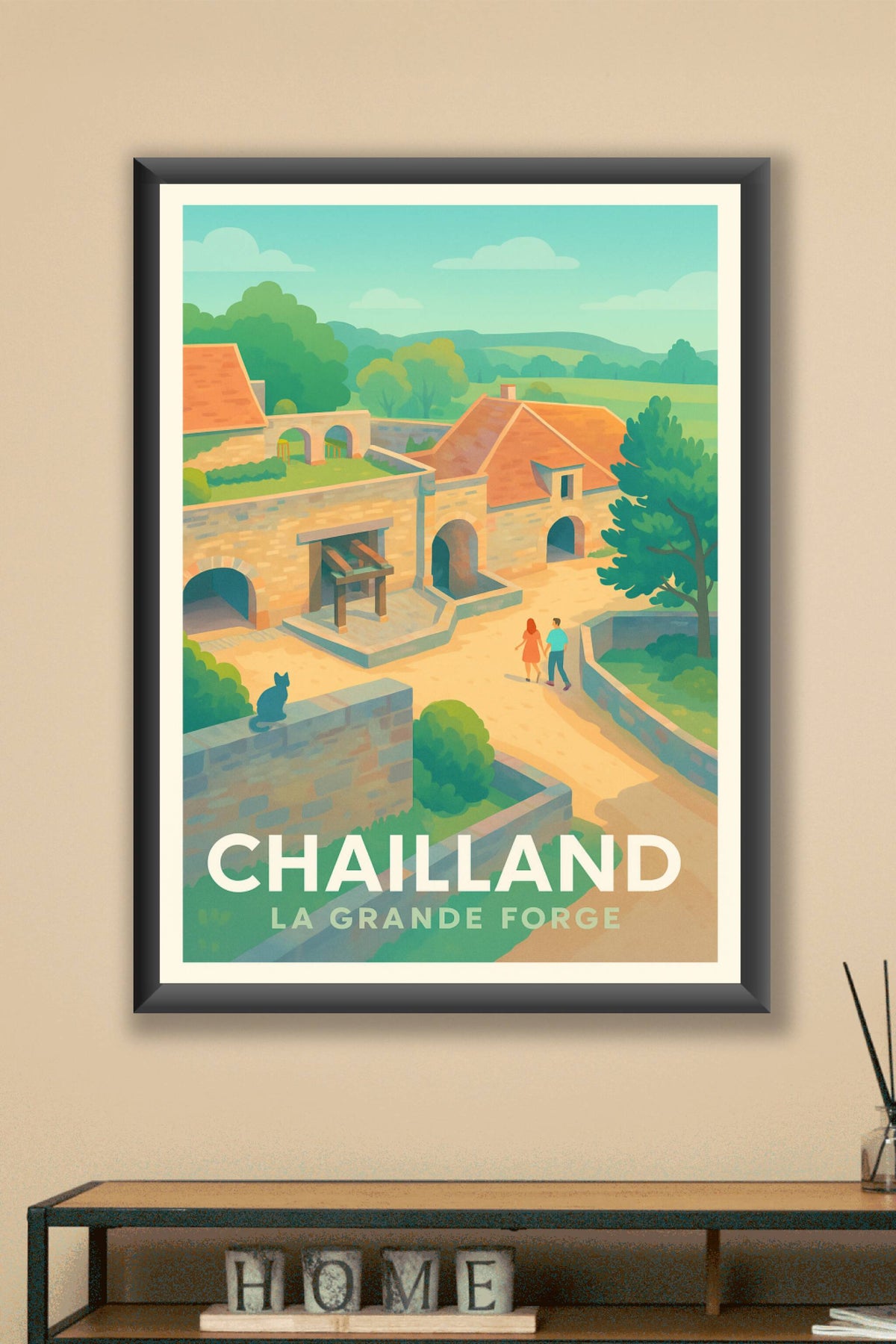 Affiche Chailland — Charme et Patrimoine de La Grande Forge · poster d'art de Chailland