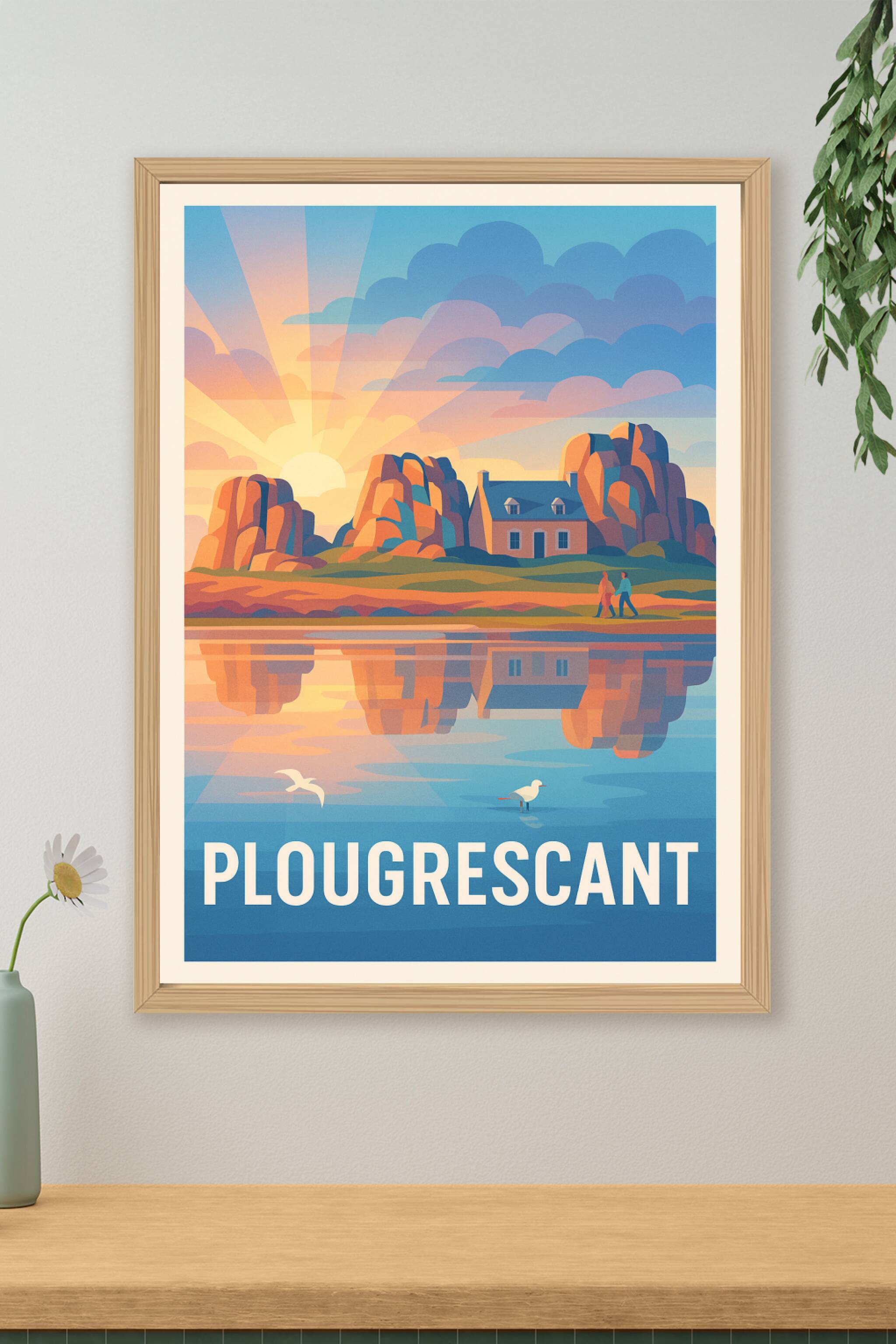 Affiche de Plougrescant - Escapade au bord de l'eau bretonne