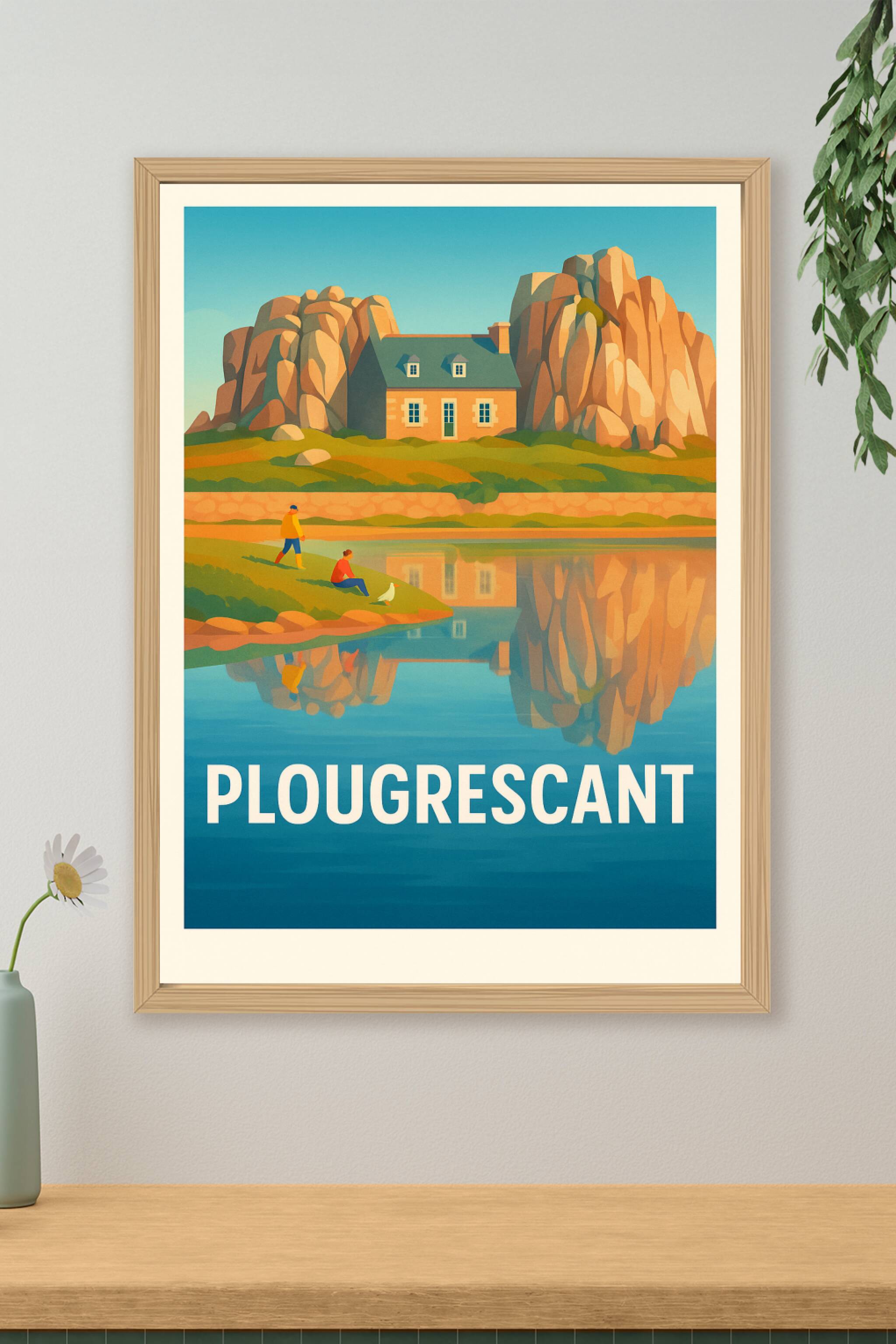 Affiche de Plougrescant - Charme naturel entre mer et roche