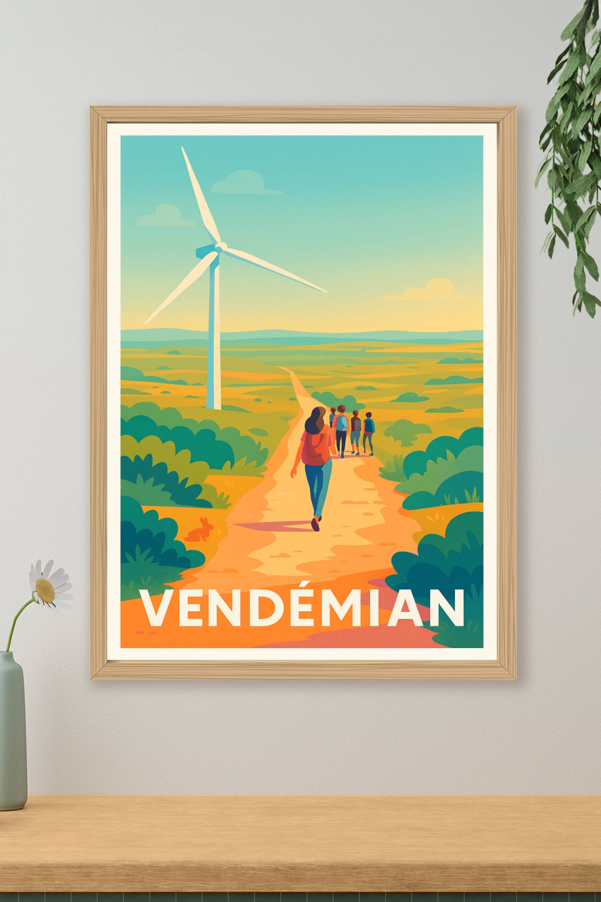 Affiche de Vendémian - Promenade en plein air au cœur des paysages vallonnés