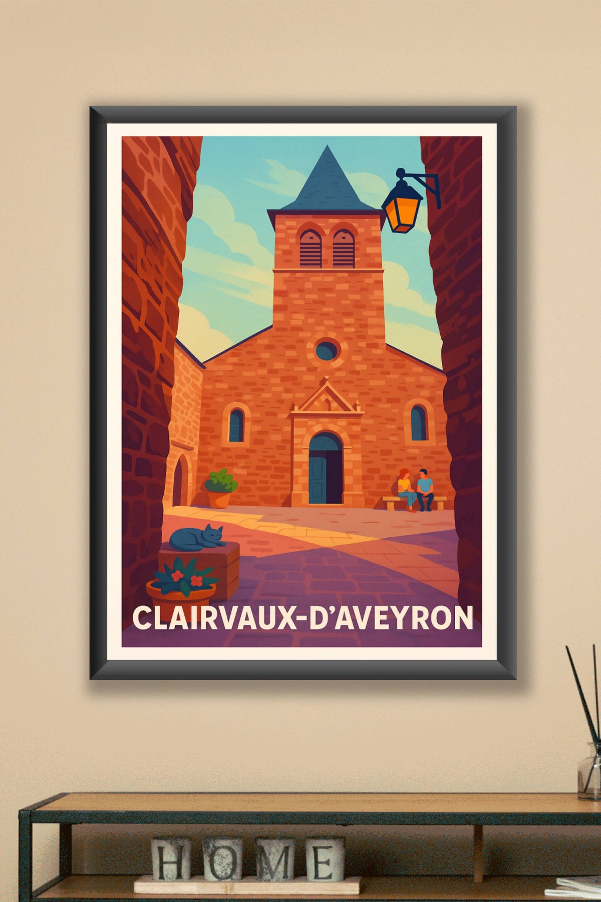 Affiche Clairvaux-d’Aveyron — Charme et Sérénité Médiévale · poster d'art de Clairvaux-d’Aveyron