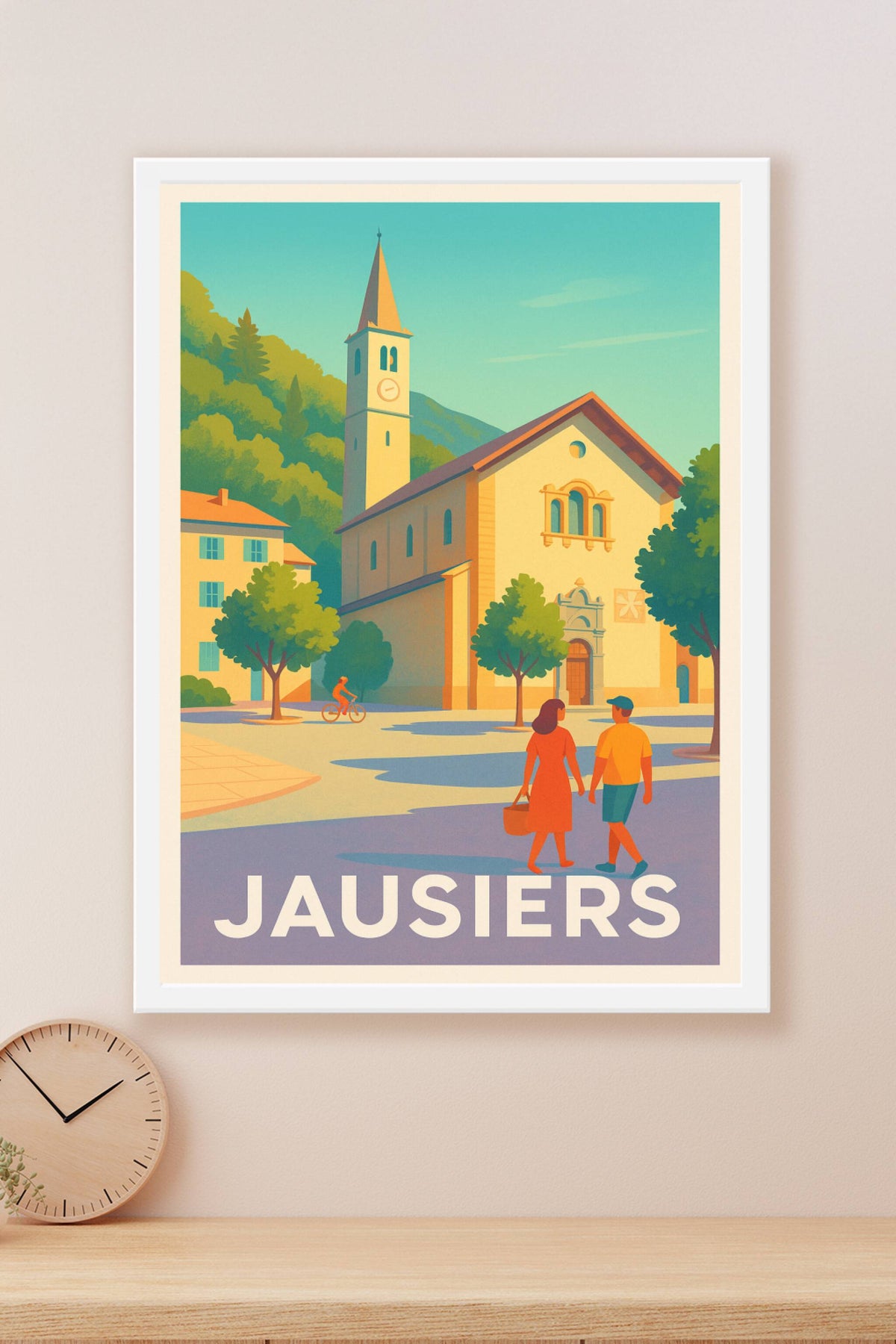 Affiche Jausiers — Charme et douceur de vie en Haute-Provence · poster d'art de Jausiers