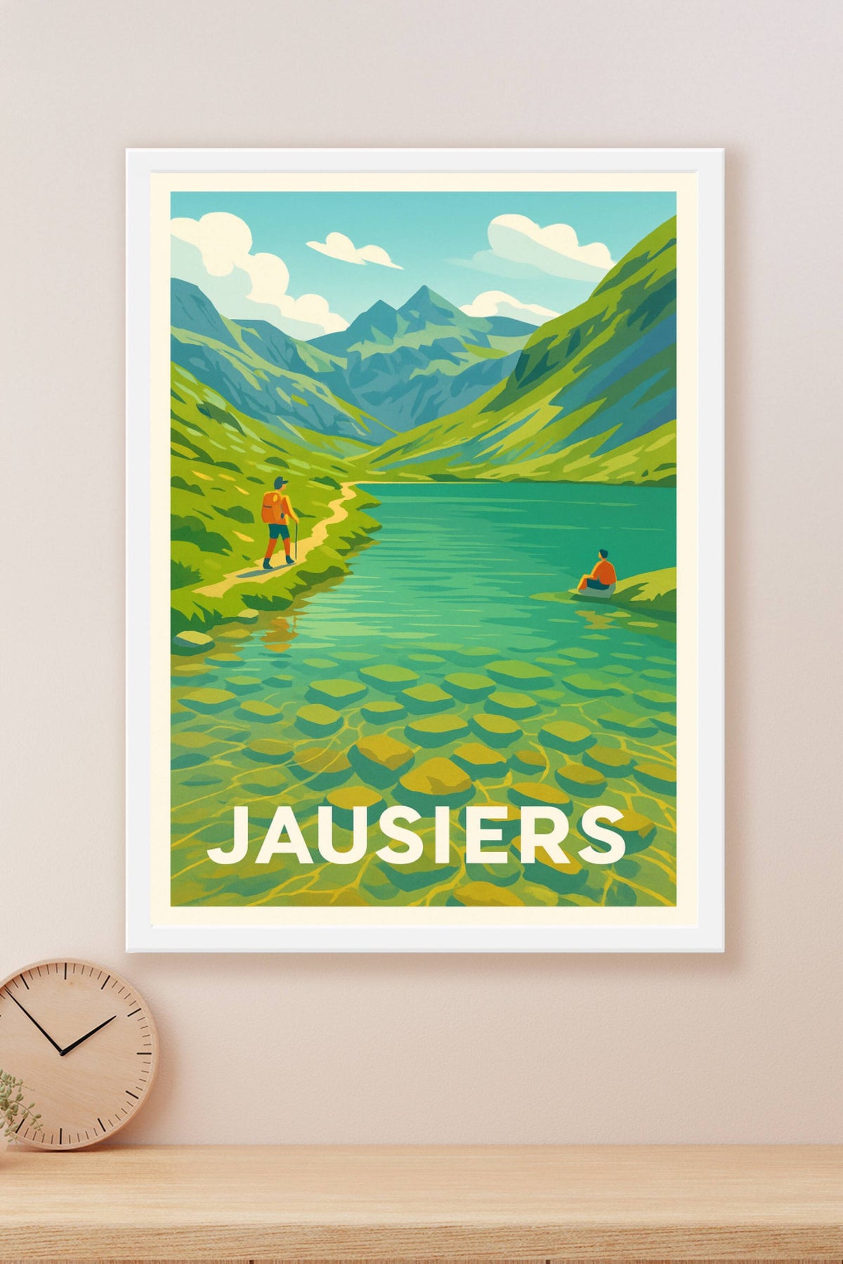 Affiche Jausiers — Invitation à l'aventure montagnarde · poster d'art de Jausiers