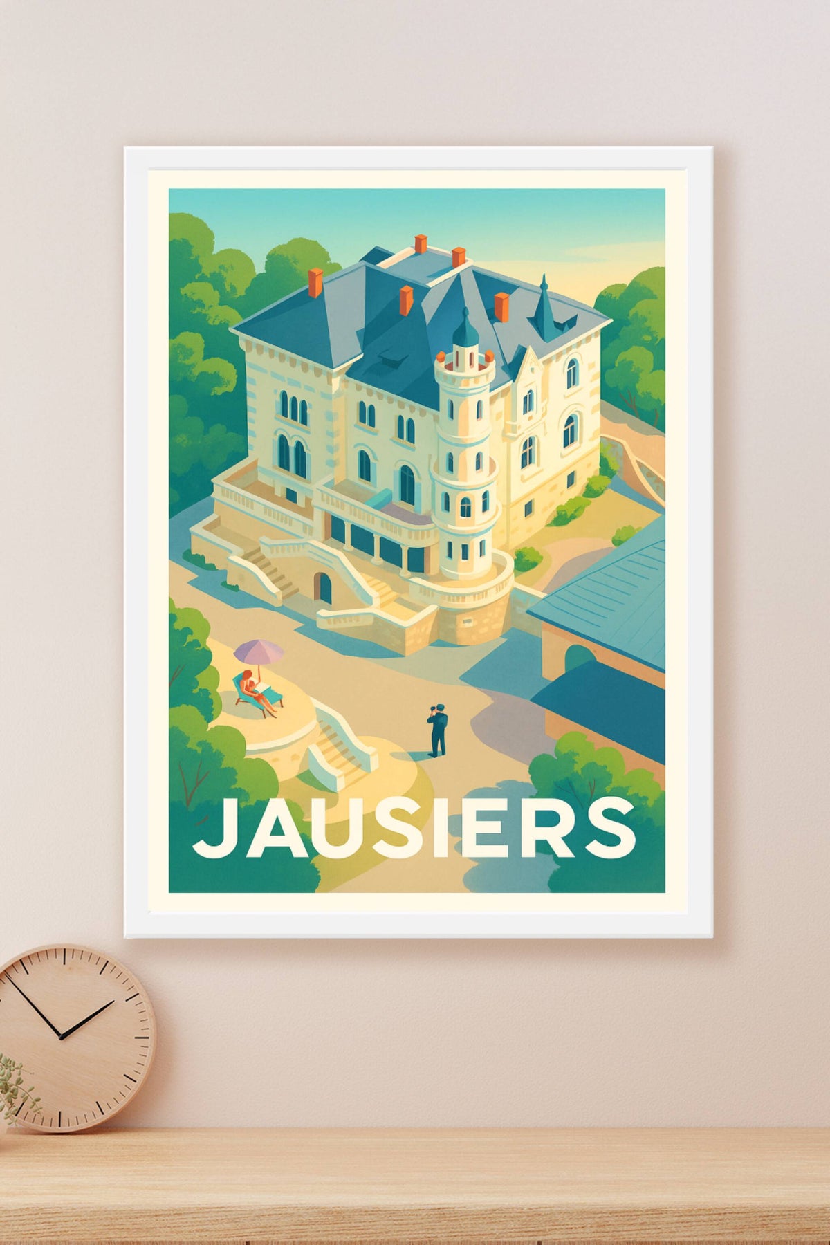 Affiche Jausiers — Élégance et charme alpins · poster d'art de Jausiers