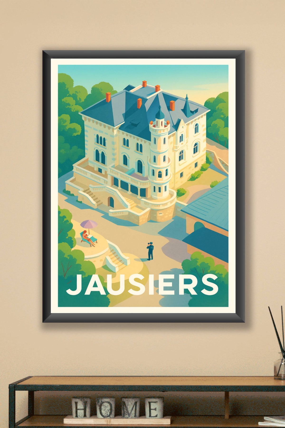 Affiche Jausiers — Élégance et charme alpins · poster d'art de Jausiers