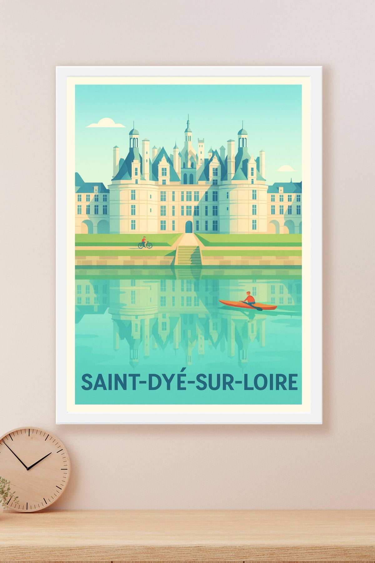 Affiche Saint-Dyé-sur-Loire — Élégance et Reflets Médiévaux · poster d'art de Saint-Dyé-sur-Loire