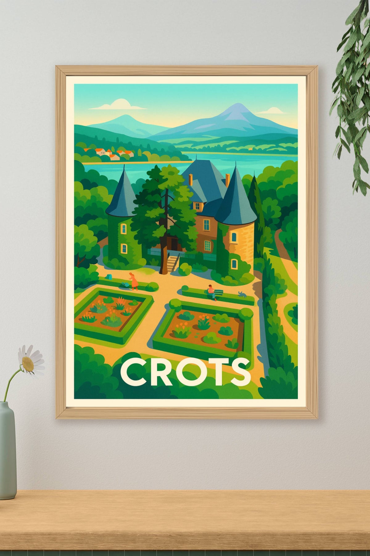 Affiche Crots — Charme et sérénité en Haute-Provence · poster d'art de Crots