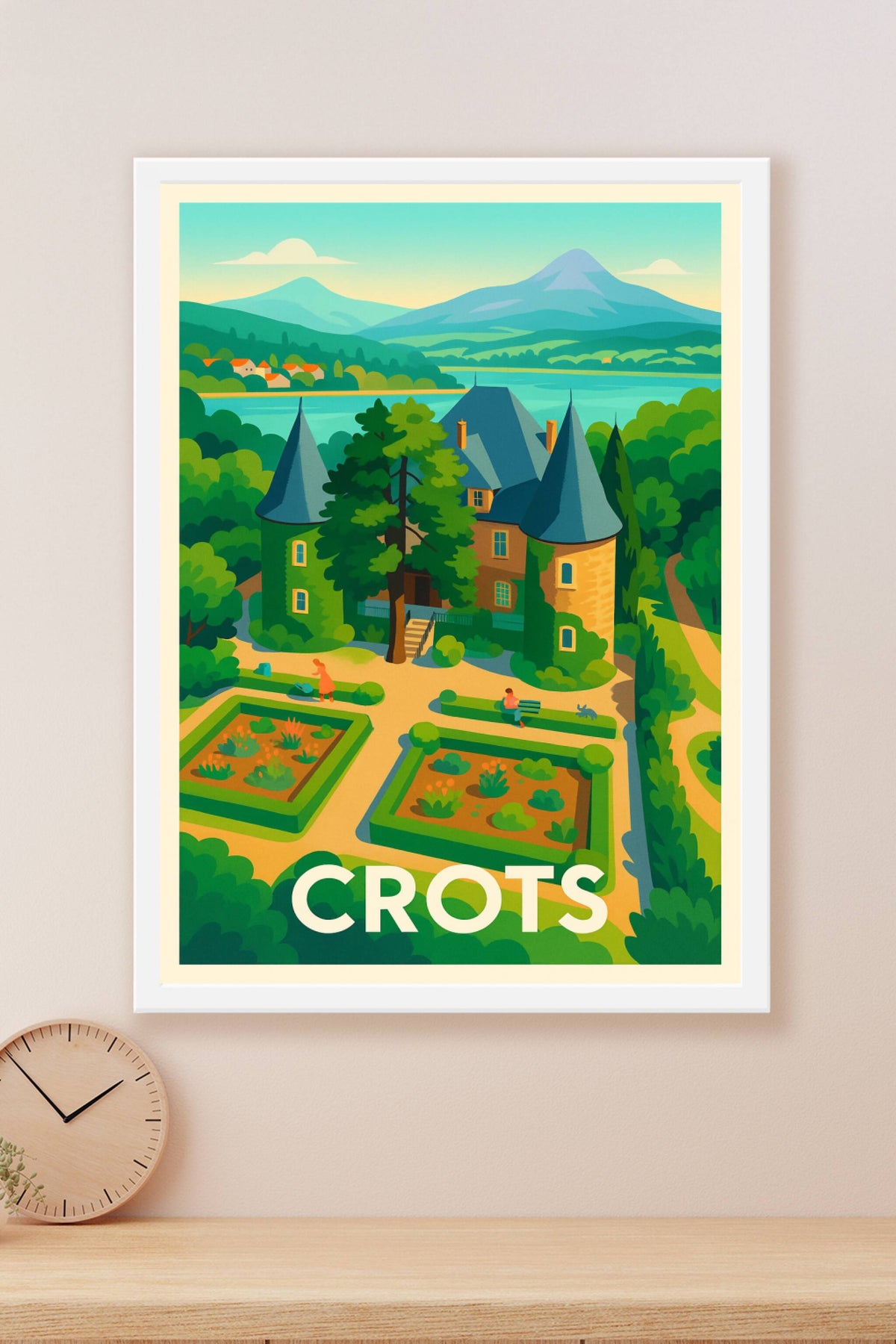 Affiche Crots — Charme et sérénité en Haute-Provence · poster d'art de Crots