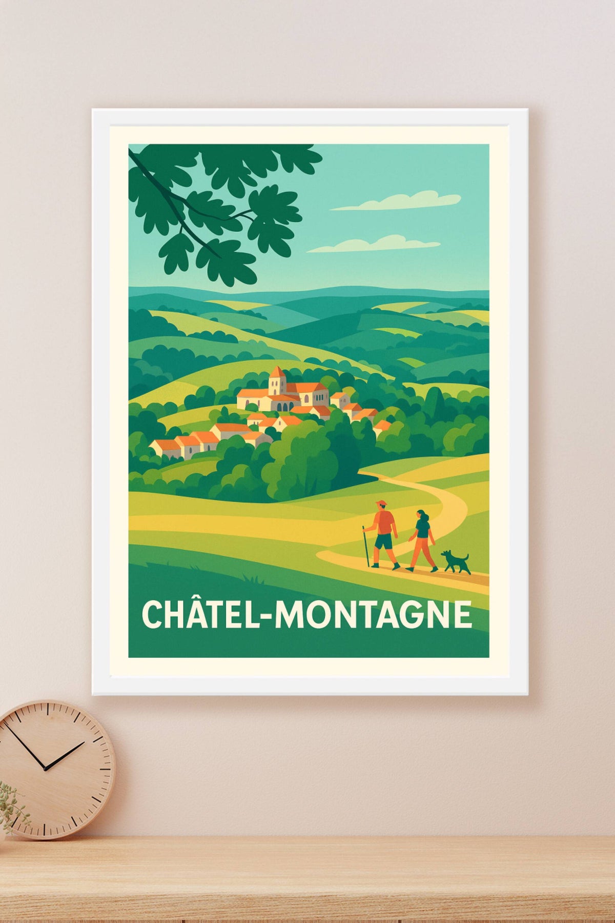 Affiche Châtel-Montagne — Échappée verte au cœur de la nature · poster d'art de Châtel-Montagne