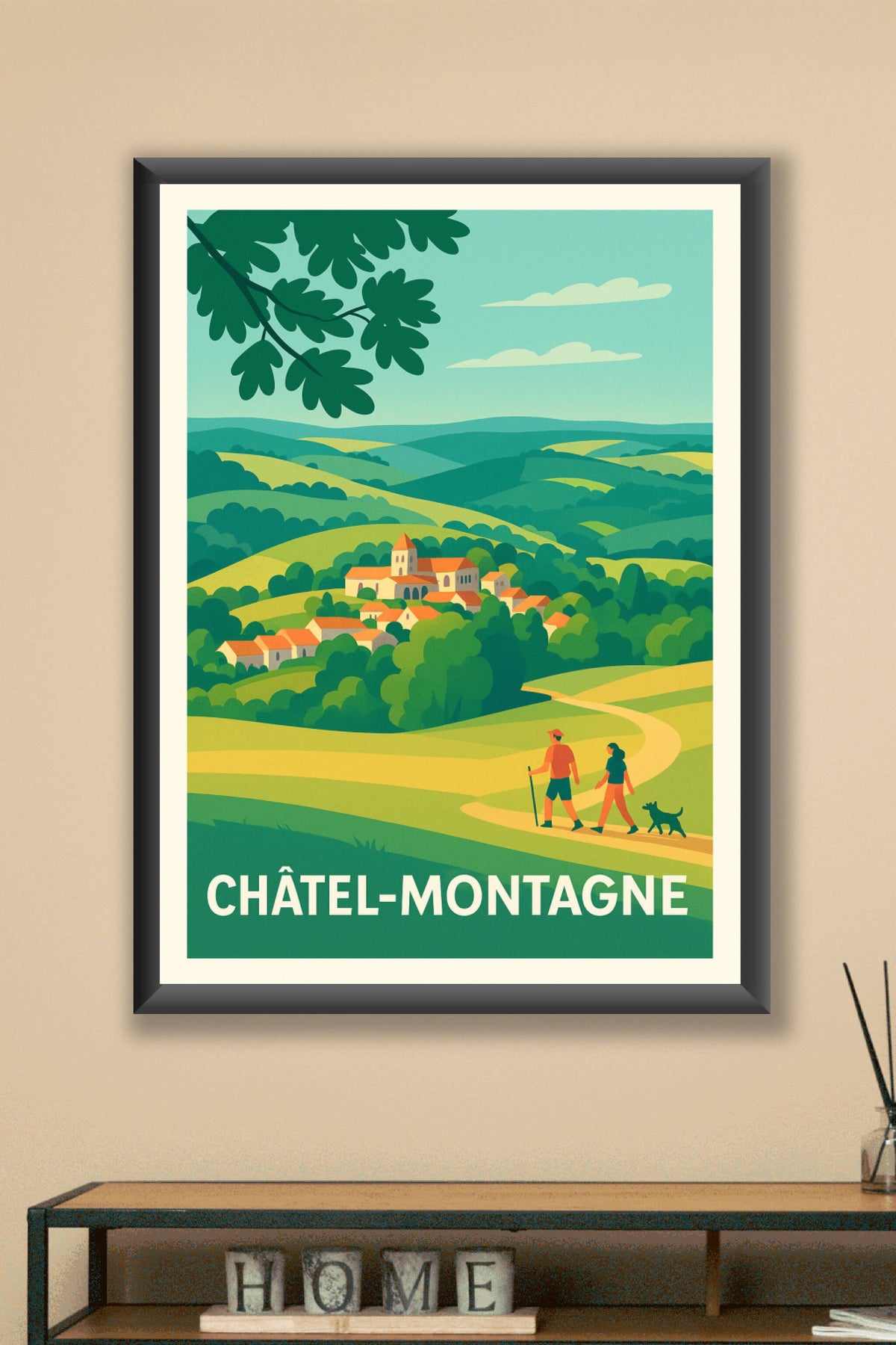 Affiche Châtel-Montagne — Échappée verte au cœur de la nature · poster d'art de Châtel-Montagne