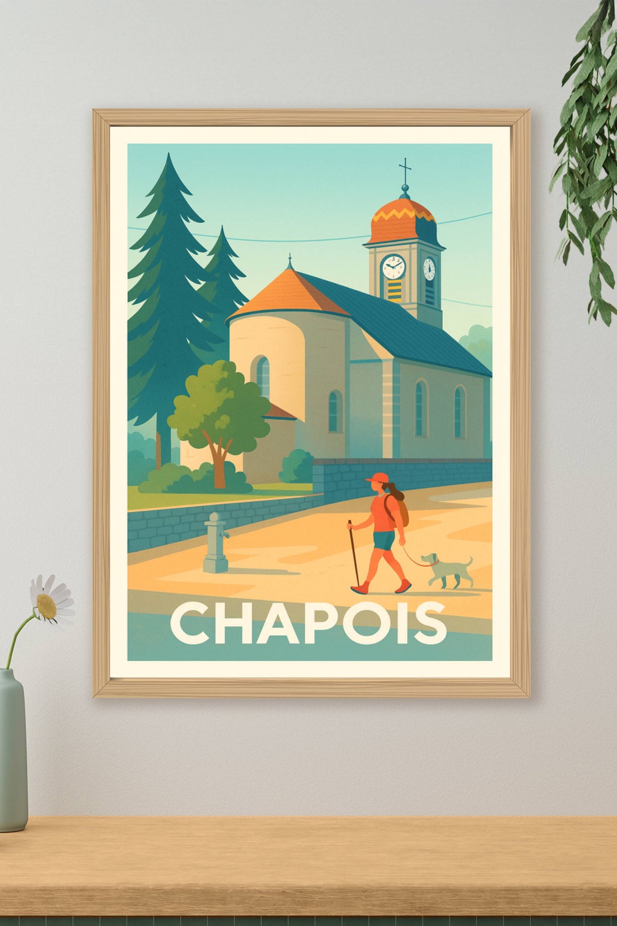 Affiche Chapoix — Promenade paisible au cœur du village · poster d'art de Chapoix