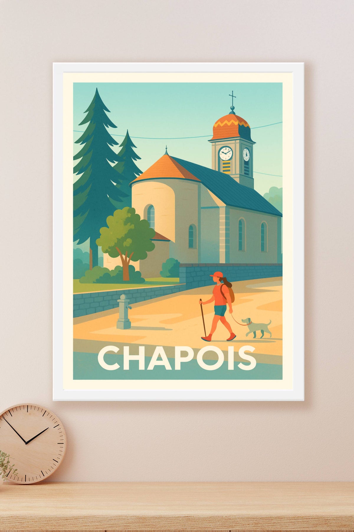 Affiche Chapoix — Promenade paisible au cœur du village · poster d'art de Chapoix
