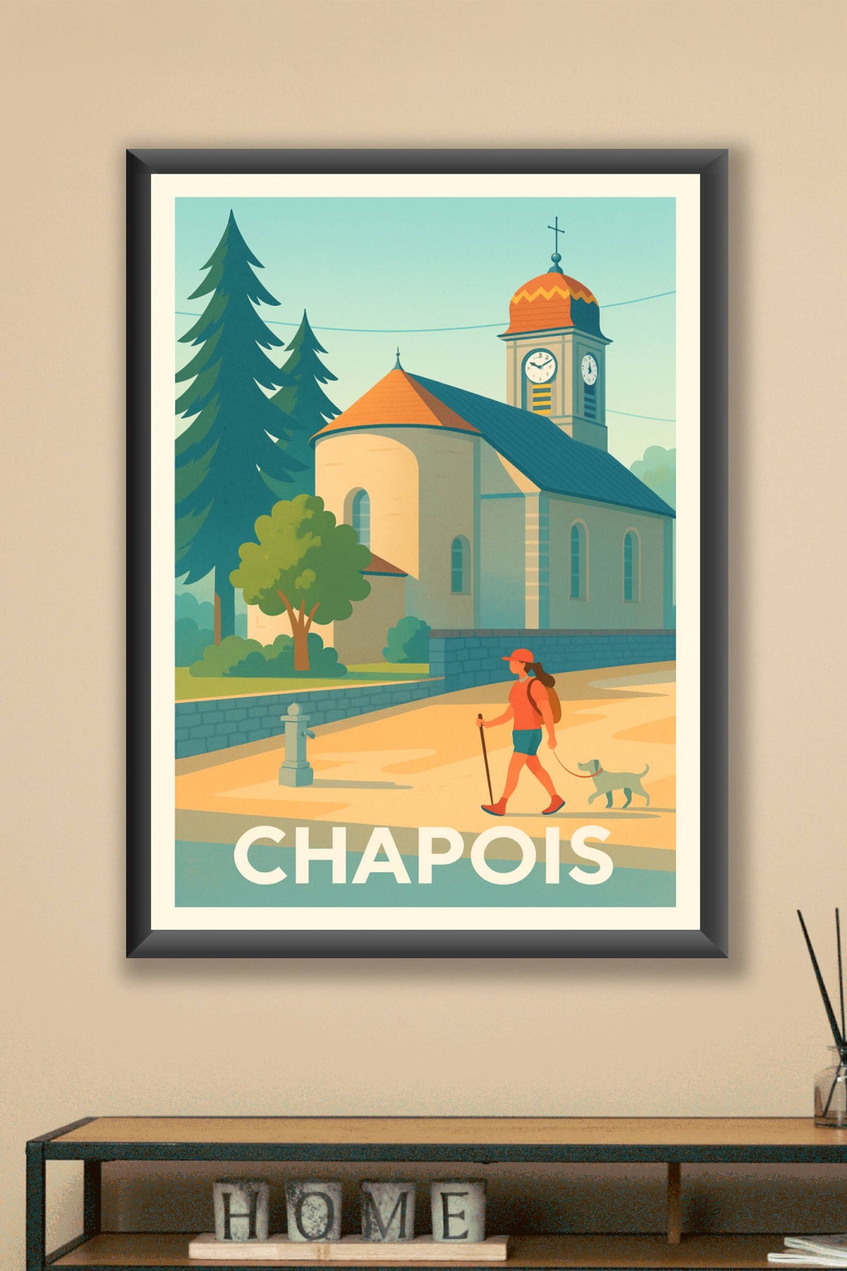 Affiche Chapoix — Promenade paisible au cœur du village · poster d'art de Chapoix