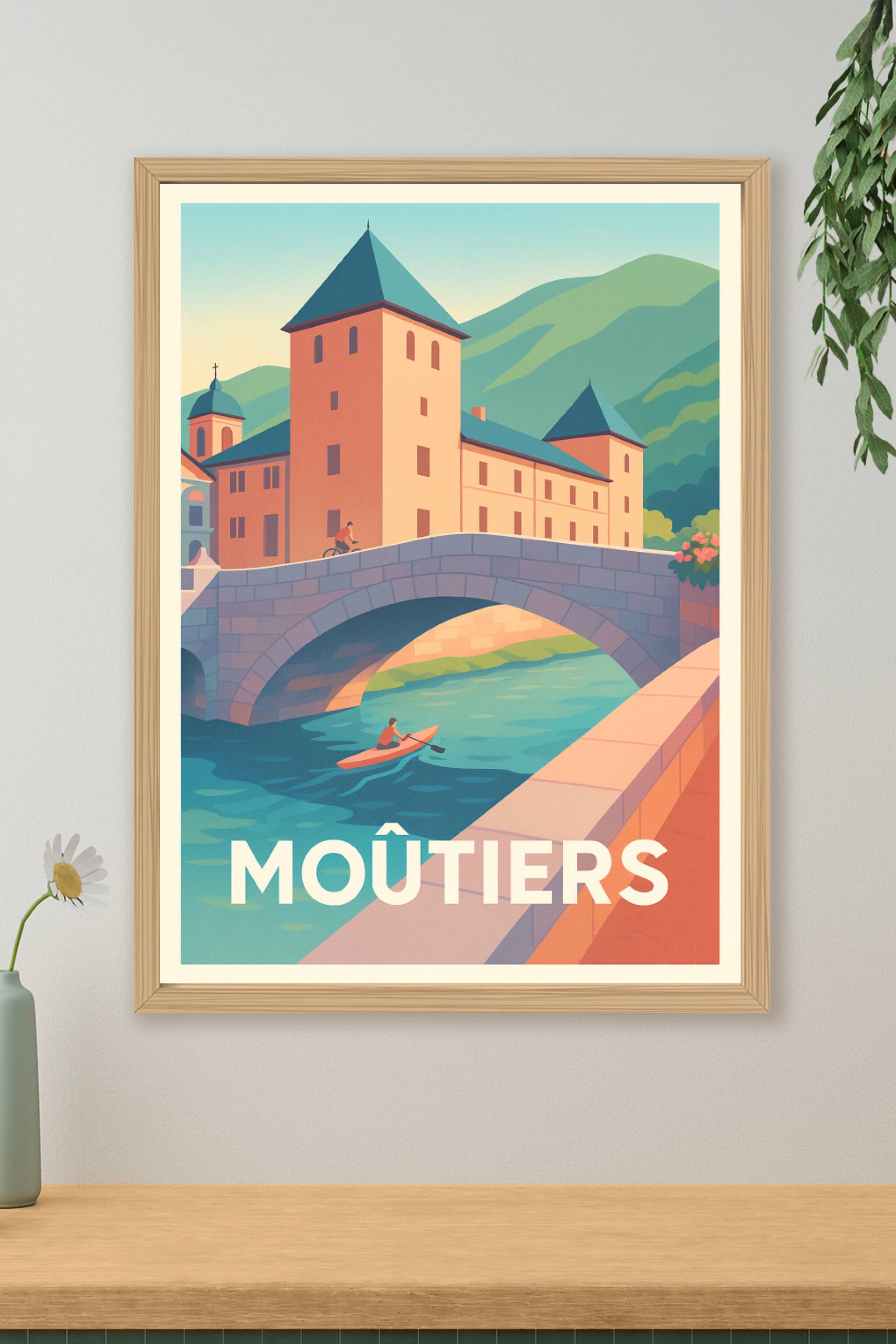 Affiche de Moûtiers - Charme et sérénité alpine