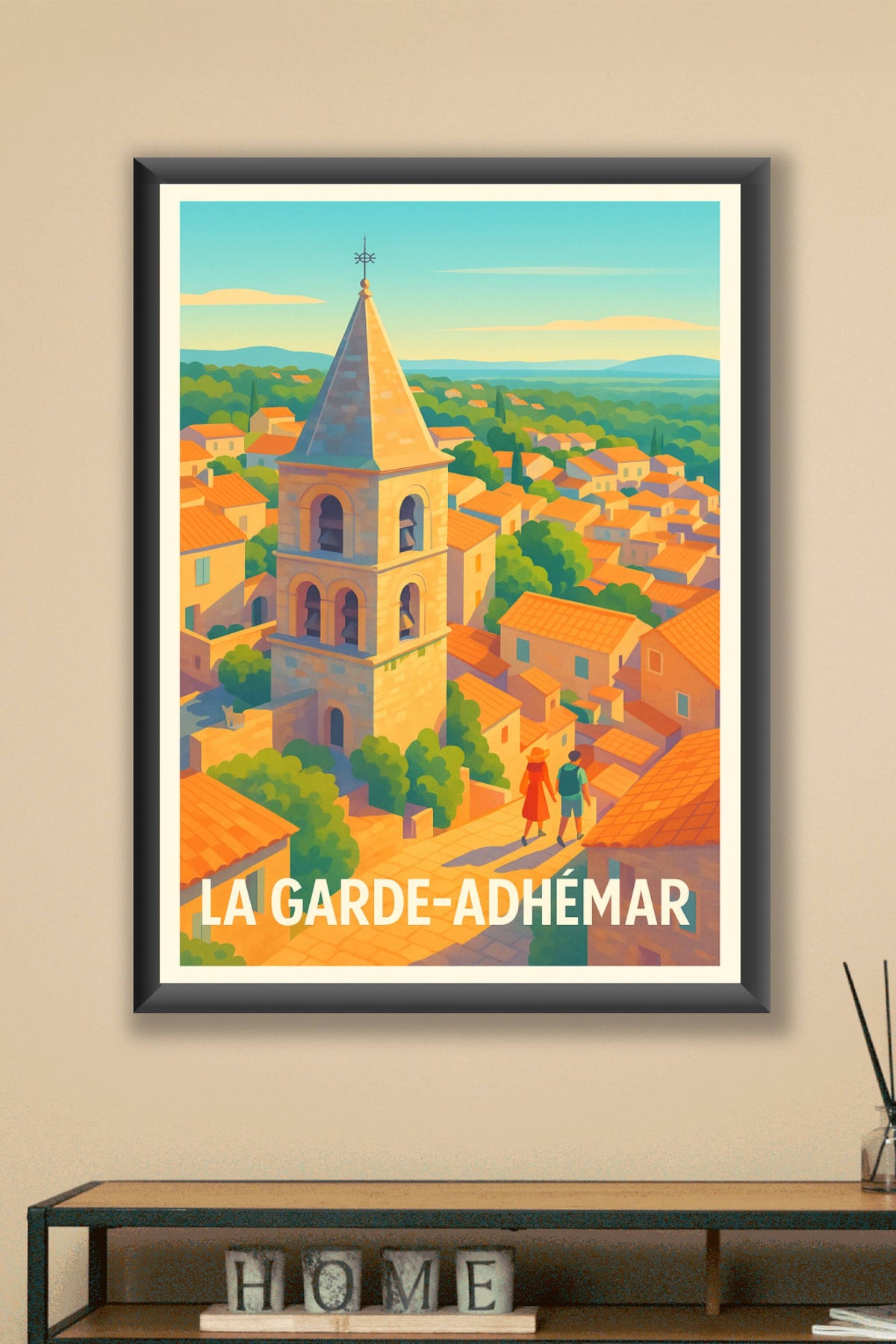Affiche La Garde-Adhémar — Charme Provençal et Villégiature ensoleillée · poster d'art de La Garde-Adhémar