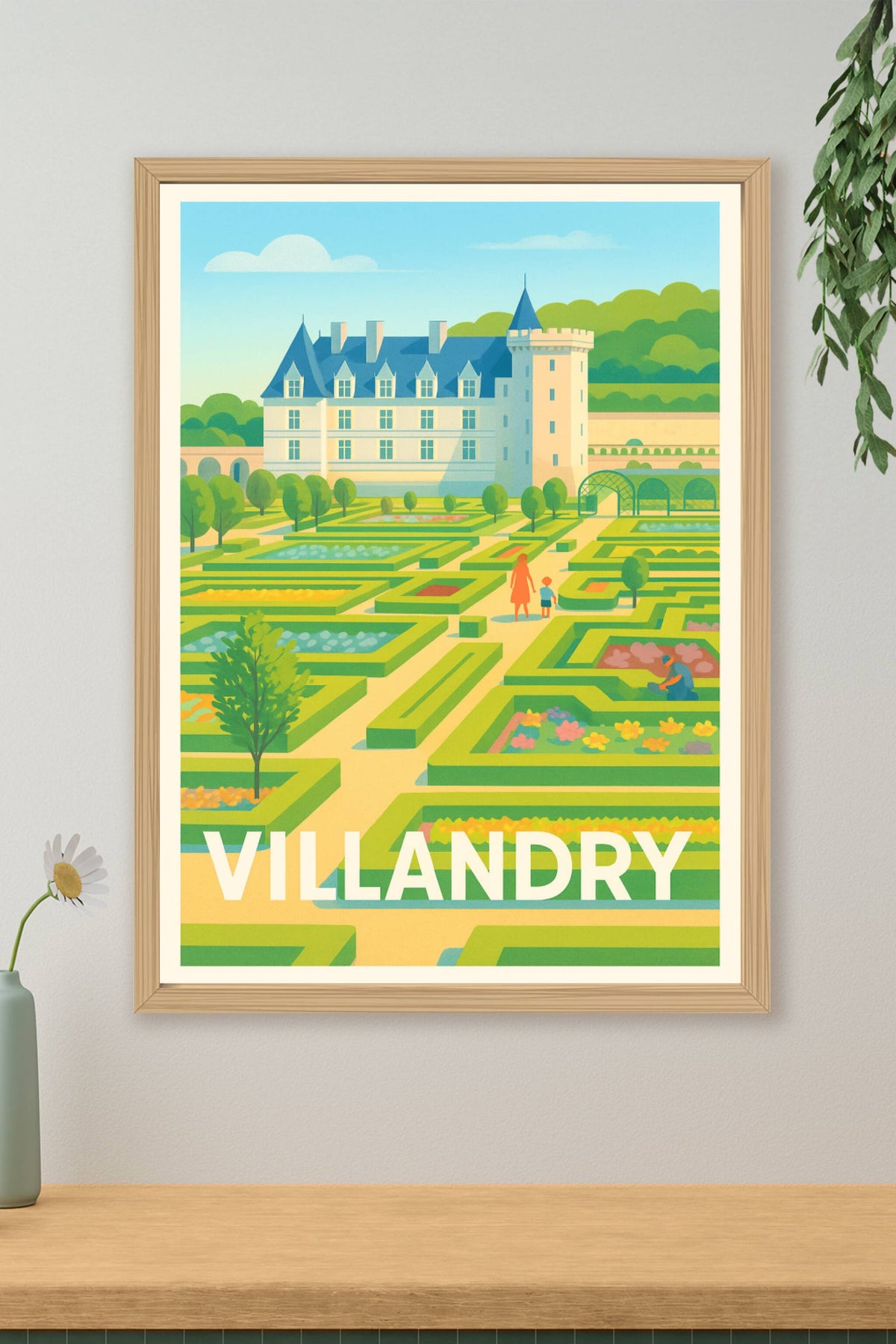 Affiche Villandry — L'élégance des jardins à la française · poster d'art de Villandry