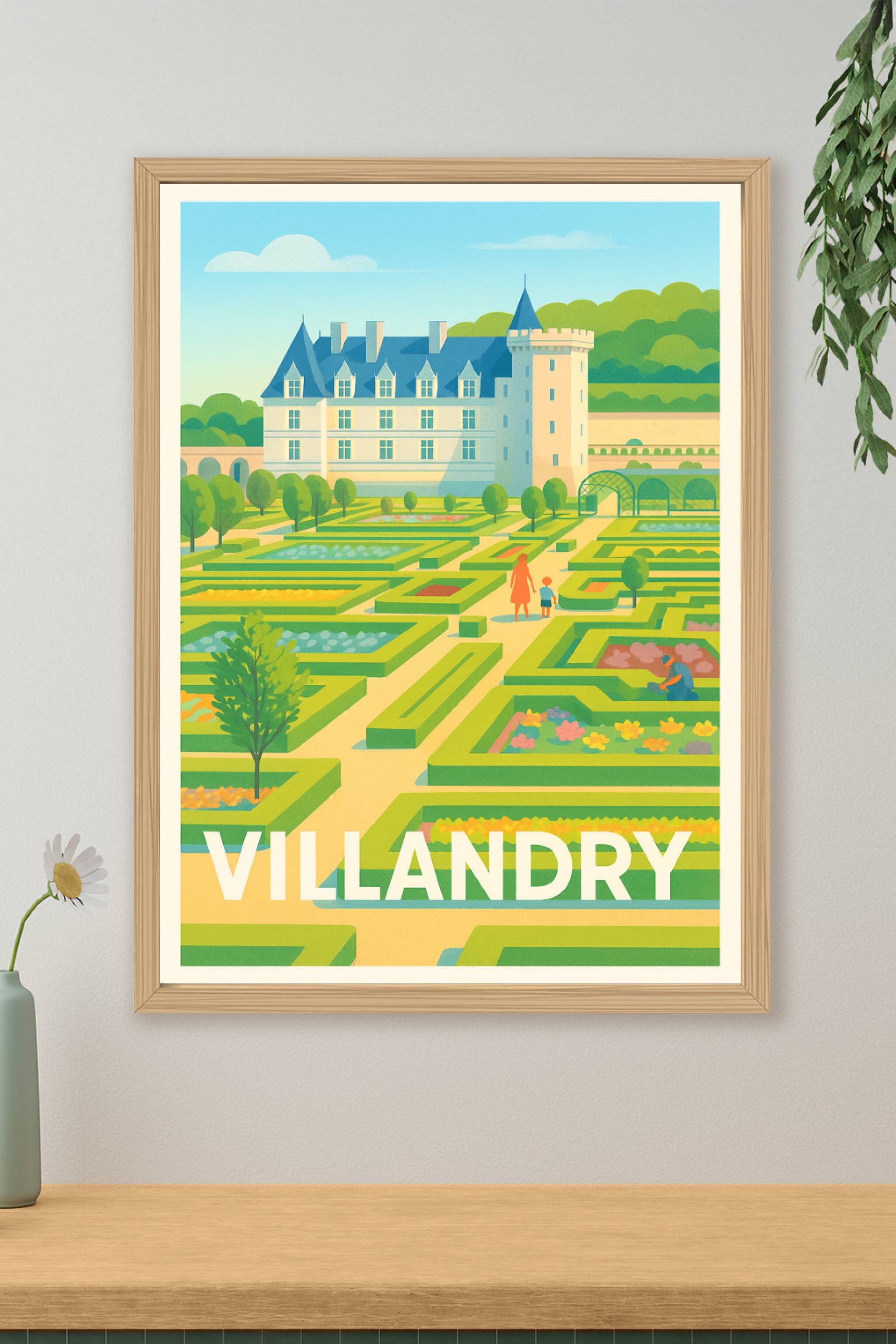 Affiche de Villandry - L'élégance des jardins à la française