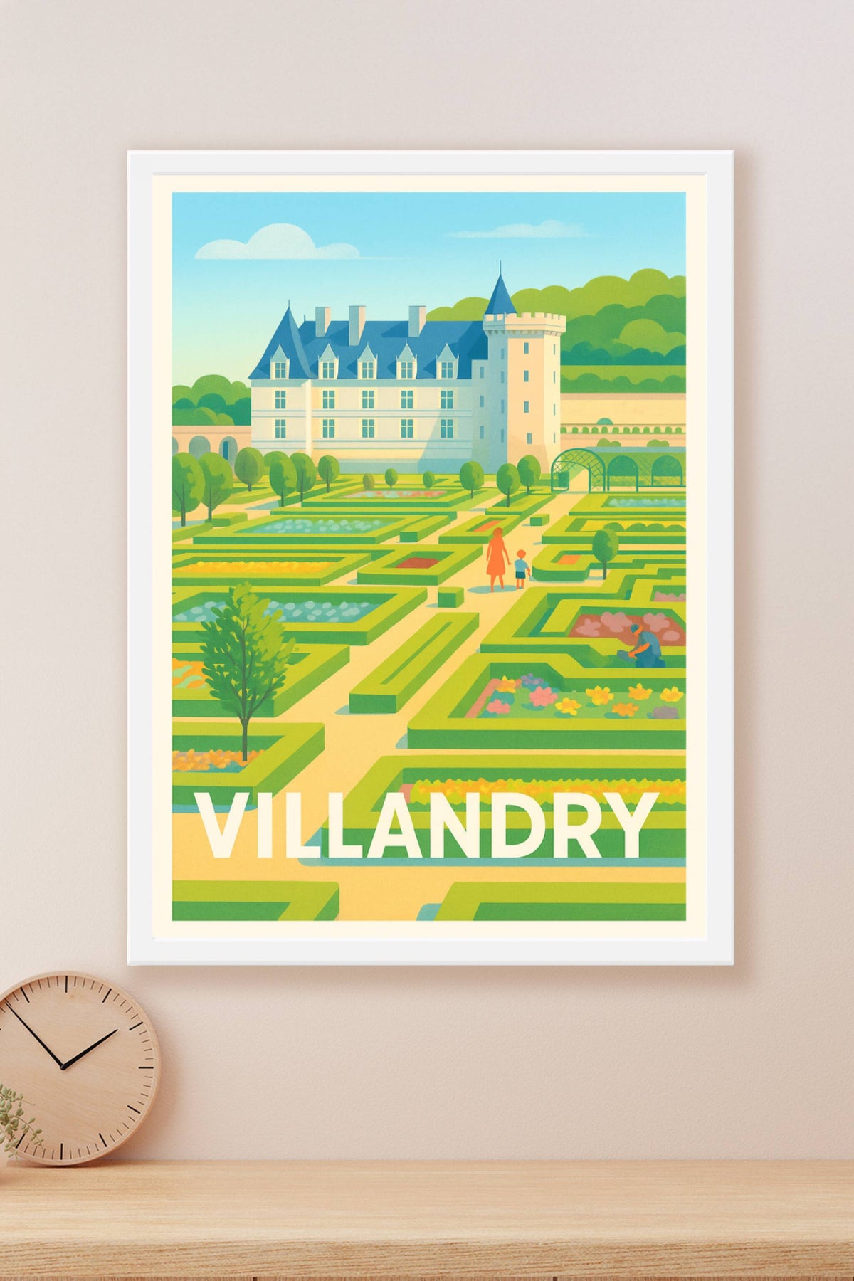 Affiche Villandry — L'élégance des jardins à la française · poster d'art de Villandry