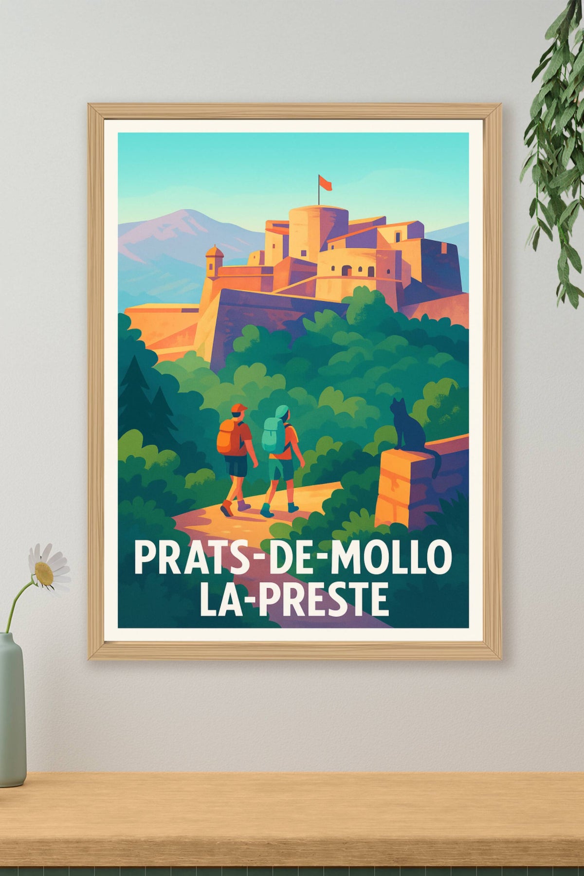 Affiche Prats-de-Mollo-la-Preste — Escapade nature et patrimoine · poster d'art de Prats-de-Mollo-la-Preste