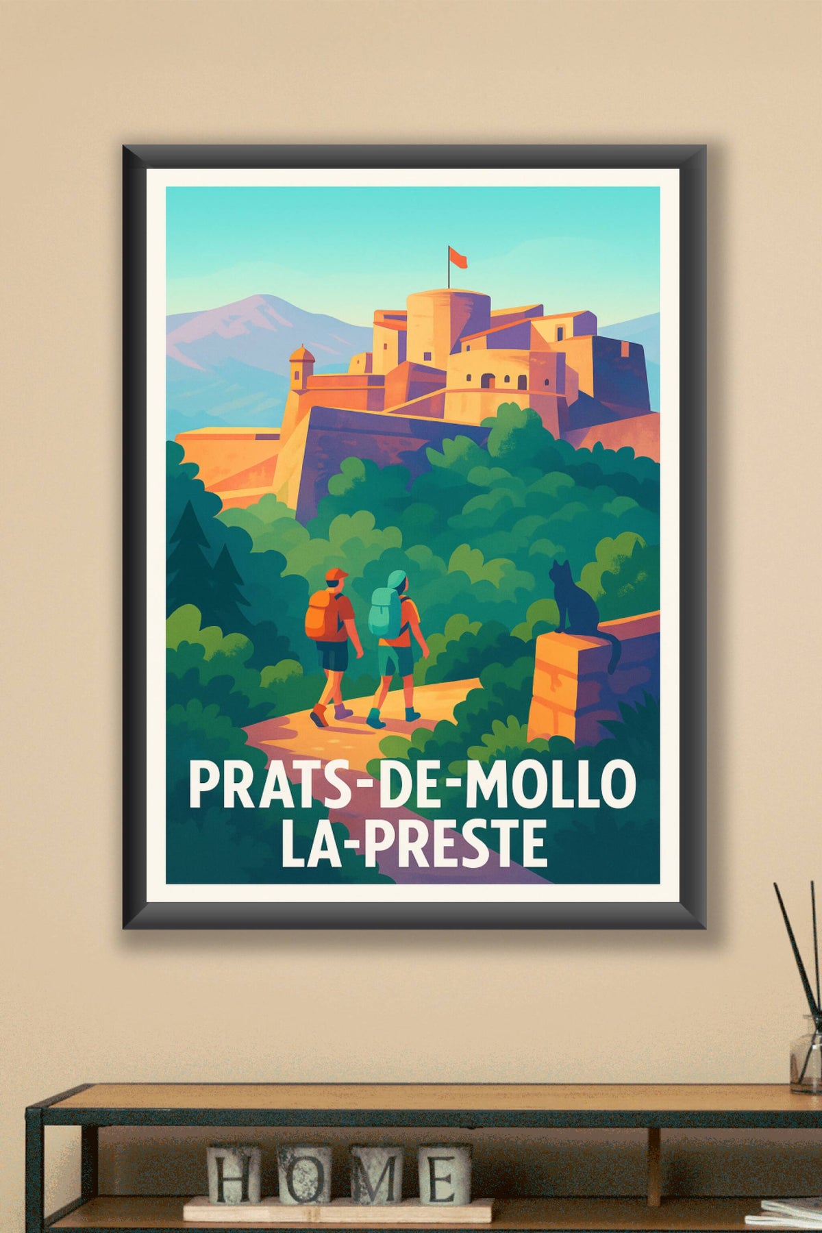 Affiche Prats-de-Mollo-la-Preste — Escapade nature et patrimoine · poster d'art de Prats-de-Mollo-la-Preste