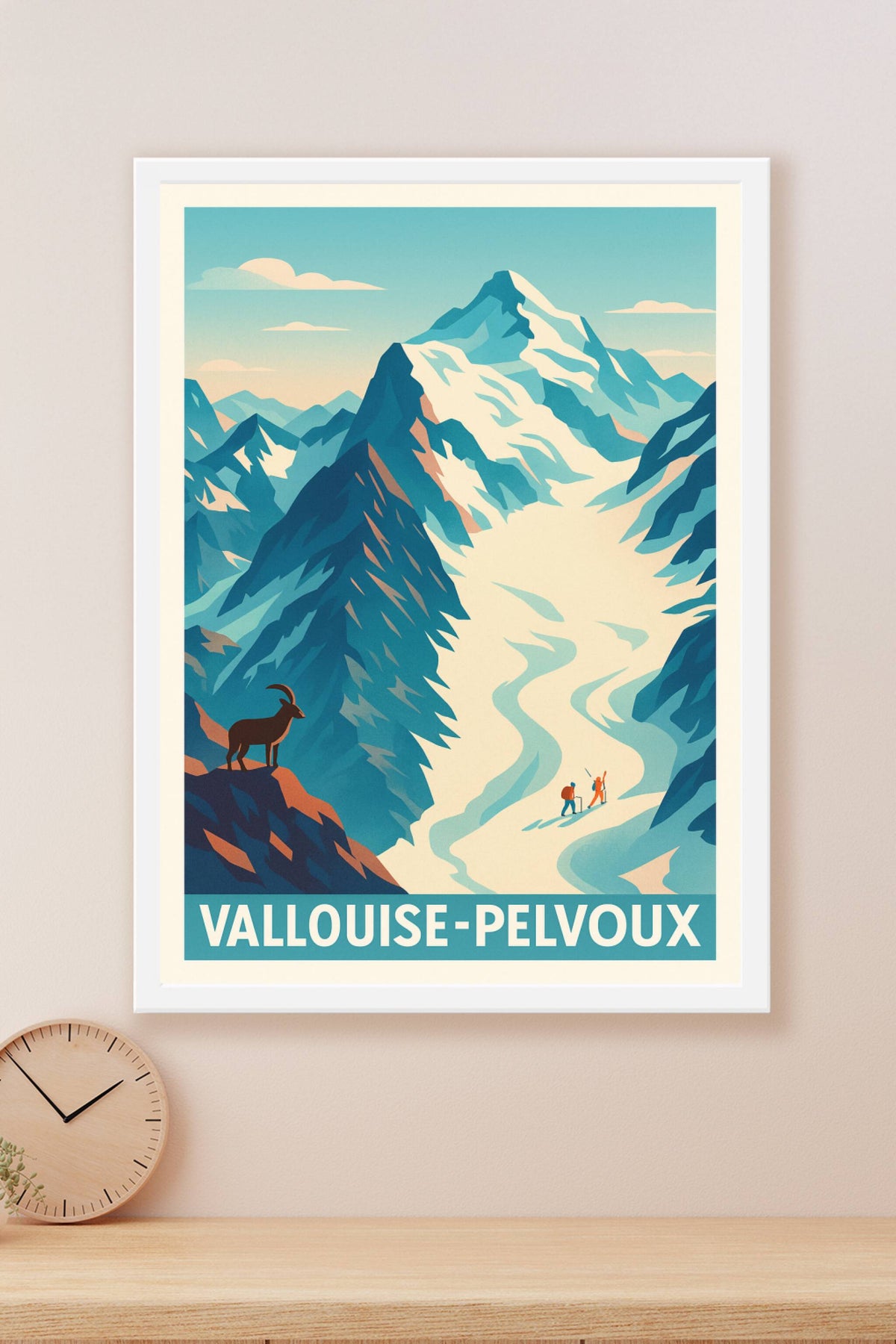 Affiche Vallouise-Pelvoux — L'appel des sommets alpins · poster d'art de Vallouise-Pelvoux