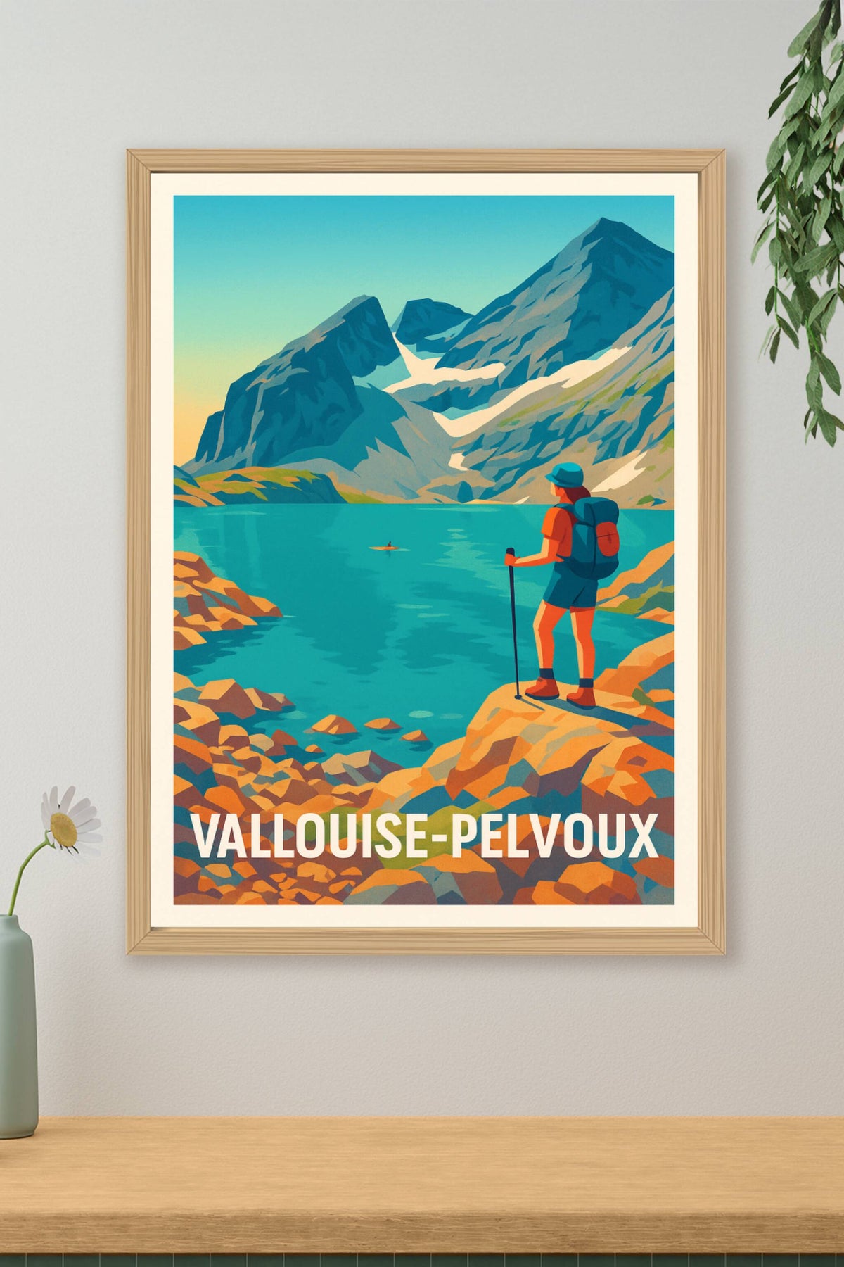 Affiche Vallouise-Pelvoux — Évasion et Nature Sauvage · poster d'art de Vallouise-Pelvoux