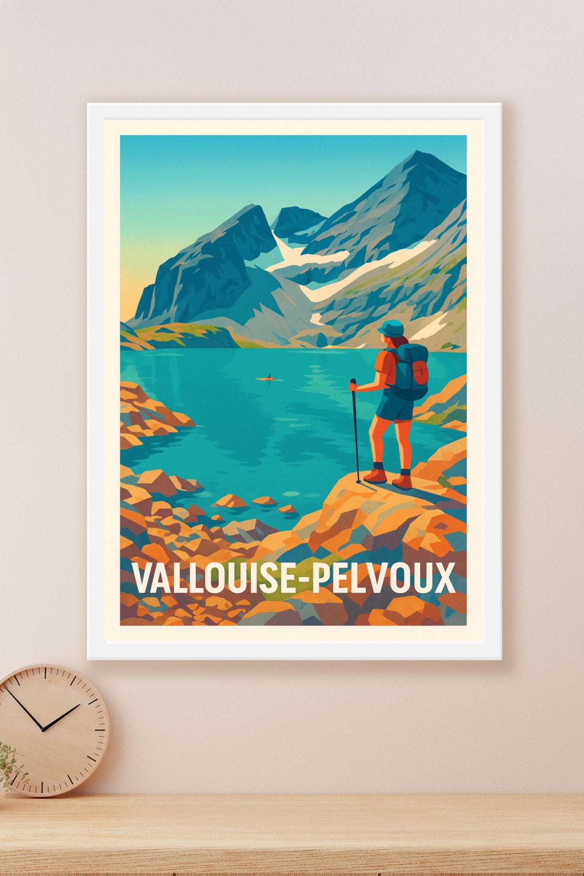 Affiche Vallouise-Pelvoux — Évasion et Nature Sauvage · poster d'art de Vallouise-Pelvoux