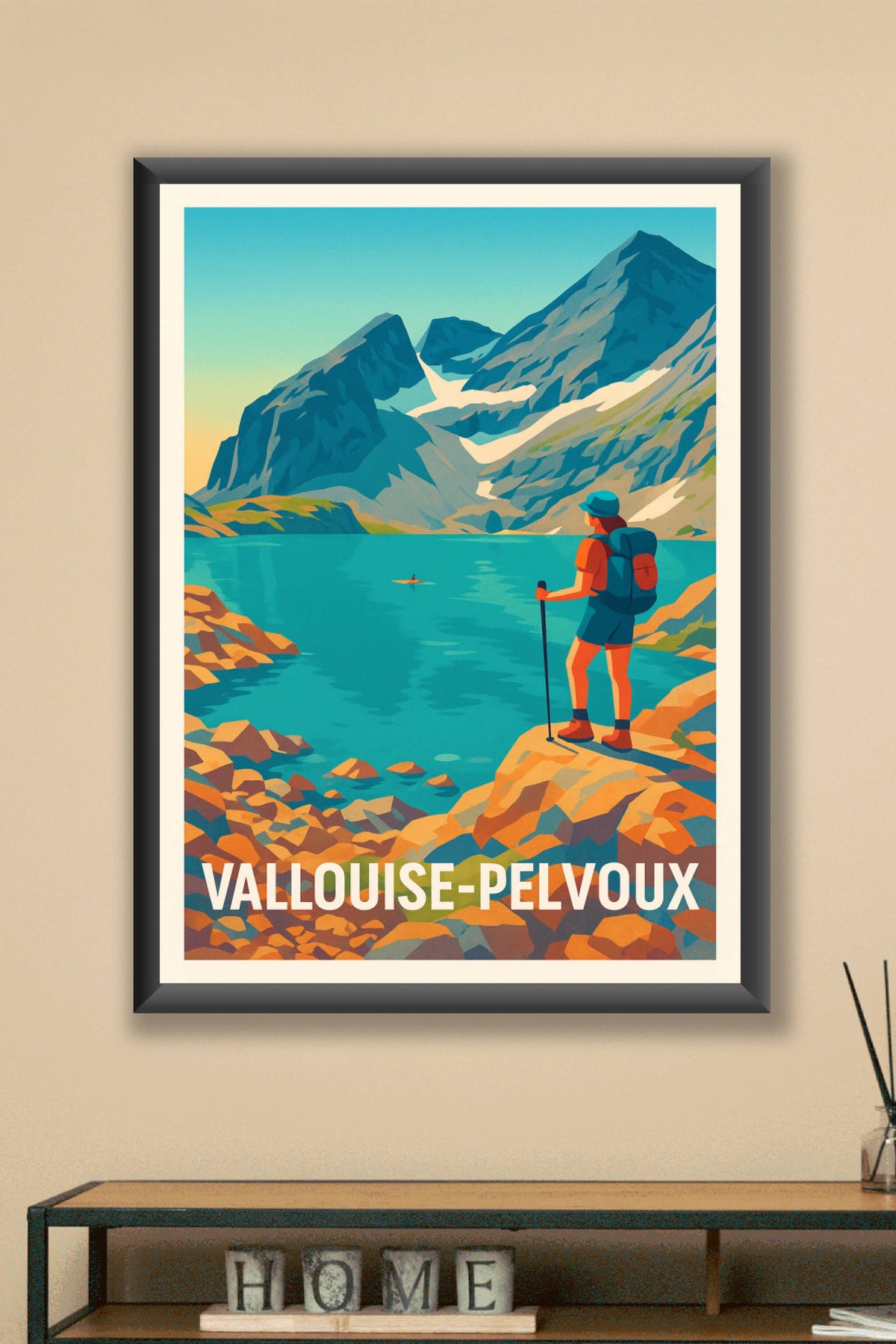 Affiche Vallouise-Pelvoux — Évasion et Nature Sauvage · poster d'art de Vallouise-Pelvoux
