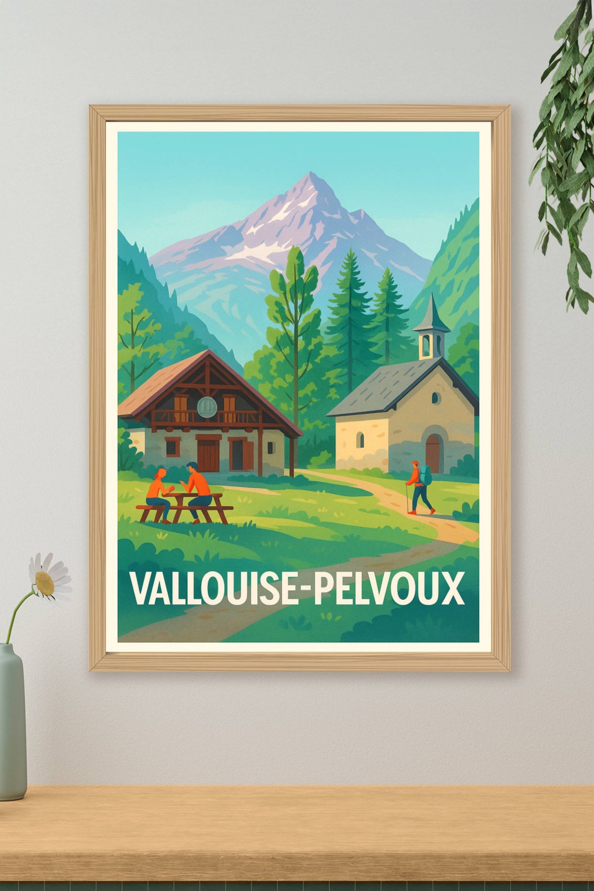 Affiche Vallouise-Pelvoux — Évasion nature au pied des montagnes · poster d'art de Vallouise-Pelvoux