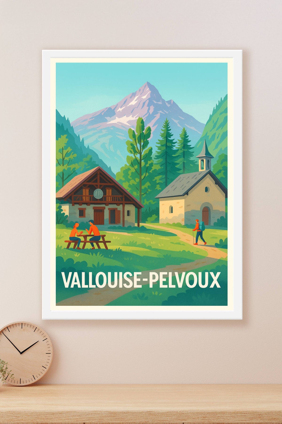 Affiche Vallouise-Pelvoux — Évasion nature au pied des montagnes · poster d'art de Vallouise-Pelvoux