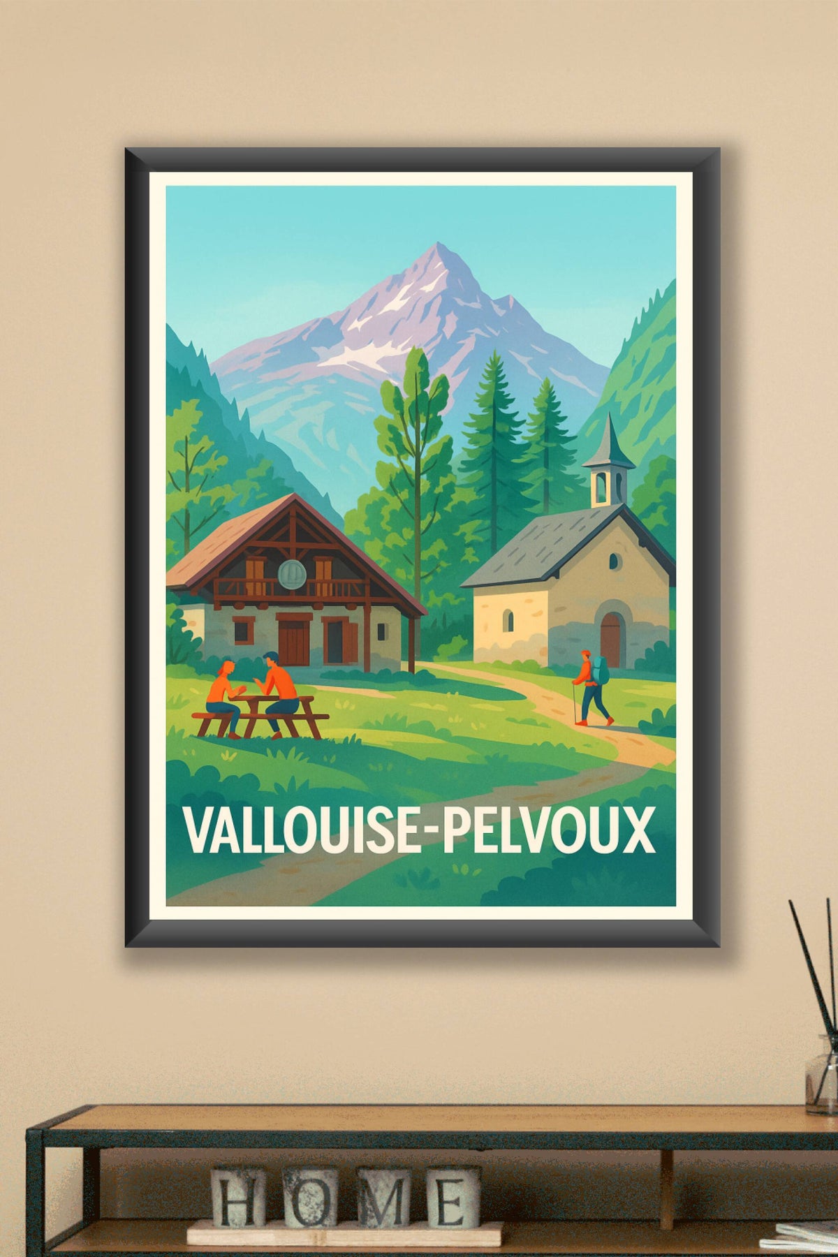 Affiche Vallouise-Pelvoux — Évasion nature au pied des montagnes · poster d'art de Vallouise-Pelvoux