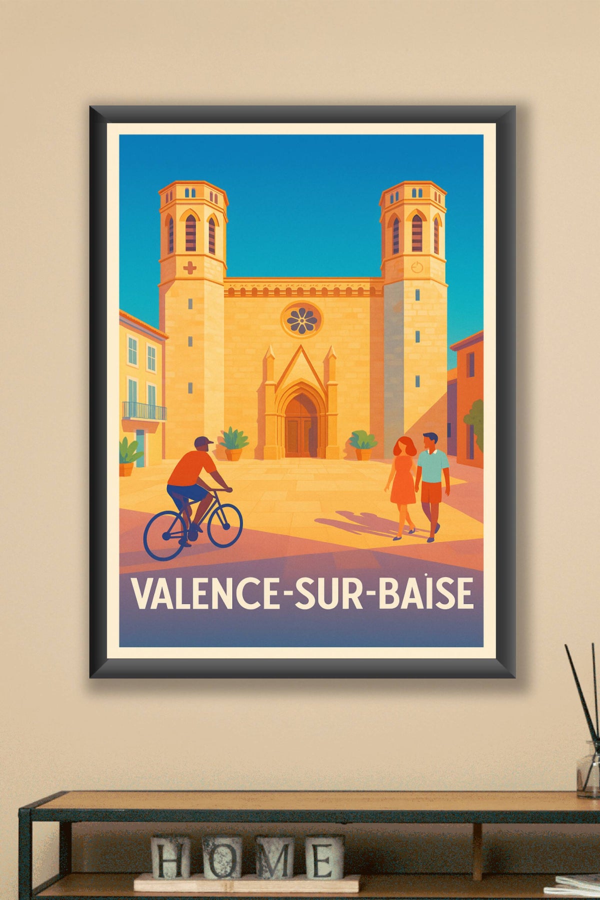 Affiche Valence-sur-Baïse — Charme et tranquillité en Gascogne · poster d'art de Valence-sur-Baïse