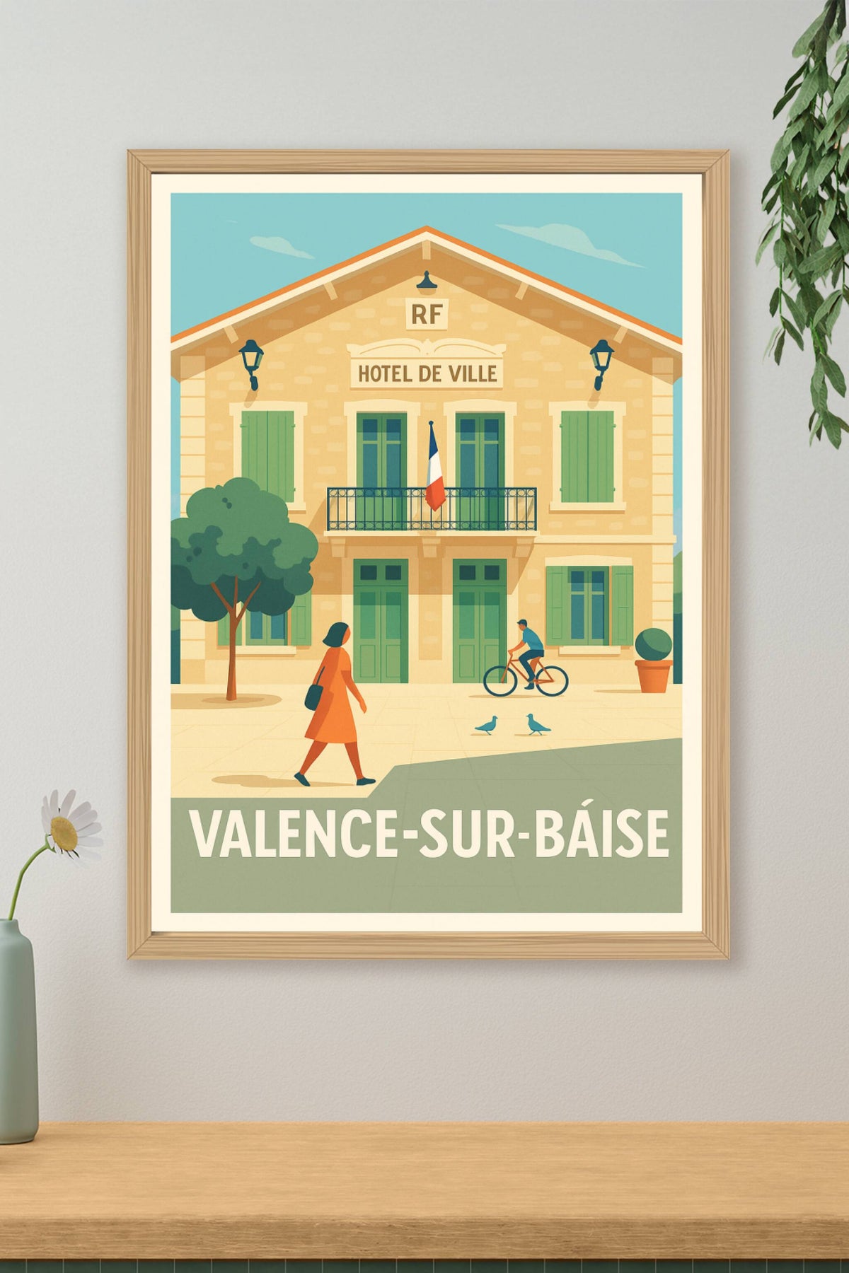 Affiche Valence-sur-Baïse — Charme authentique du Sud-Ouest · poster d'art de Valence-sur-Baïse