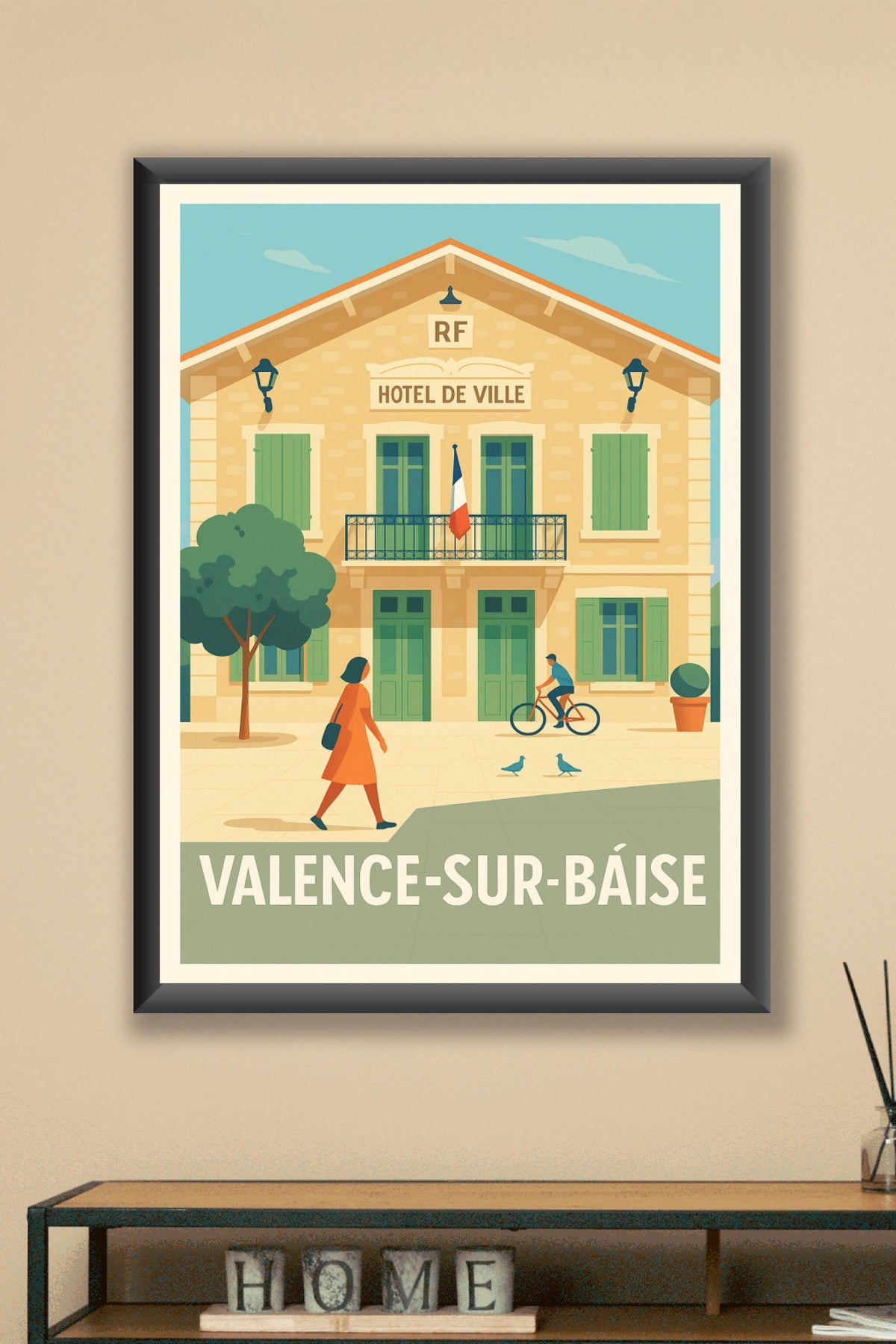 Affiche Valence-sur-Baïse — Charme authentique du Sud-Ouest · poster d'art de Valence-sur-Baïse